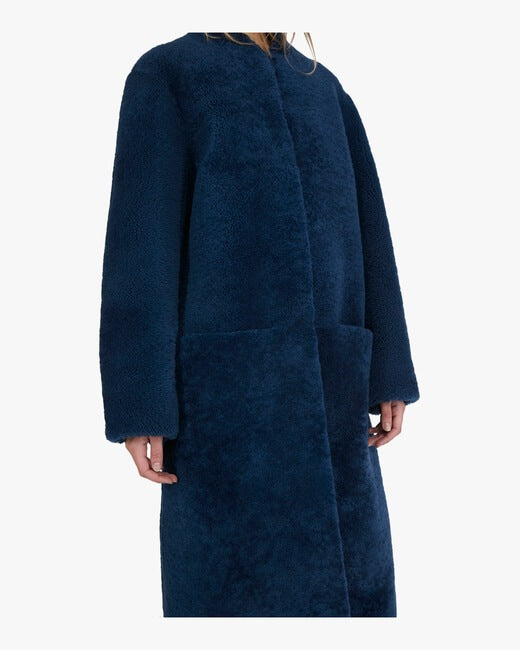 The Rhea Long Shearling Coat