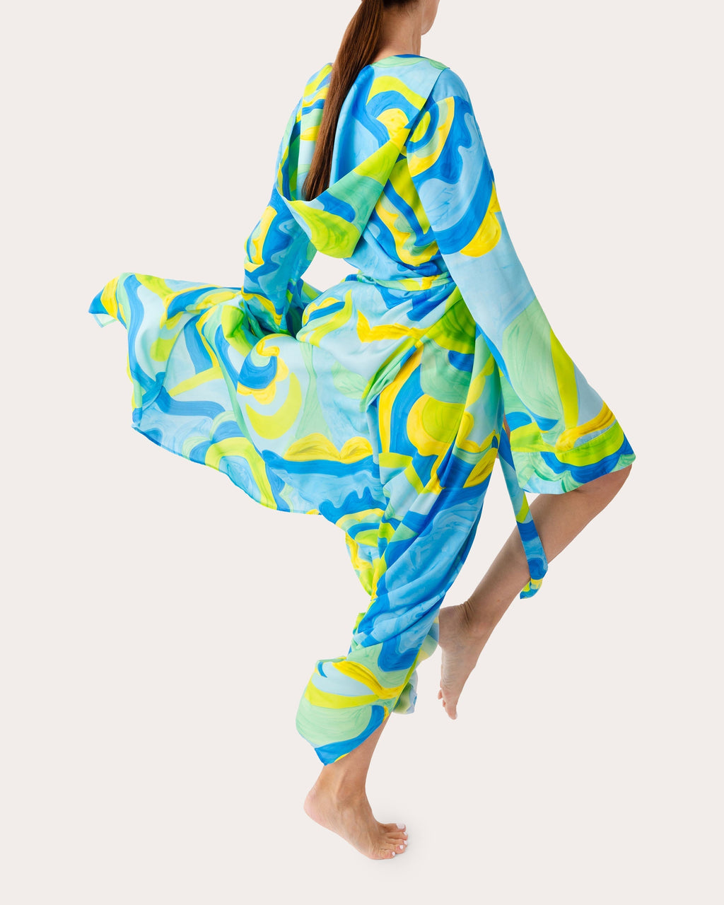 The Abaco Hooded Printed Kimono