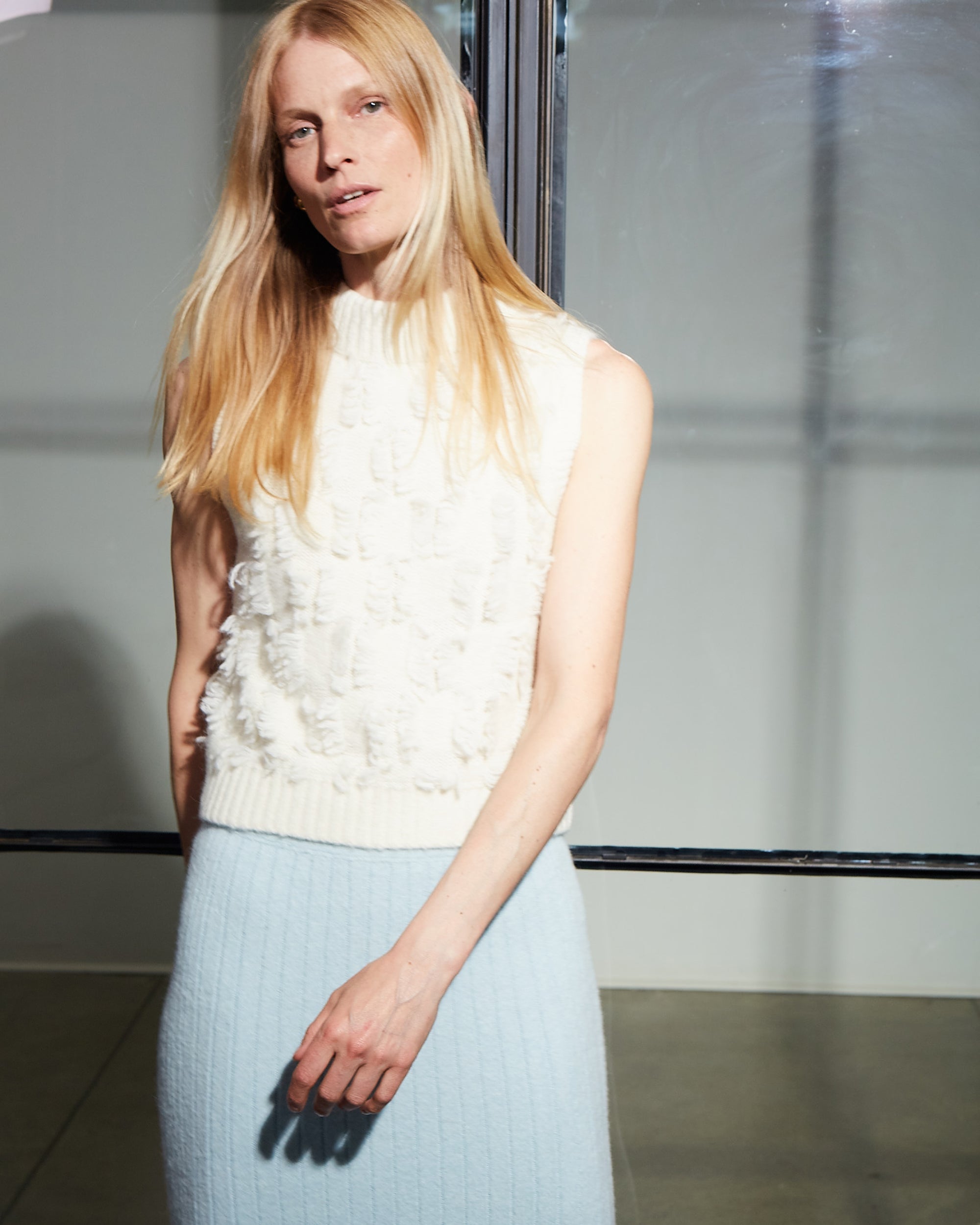 Stella Fringed Alpaca-Blend Knit Top