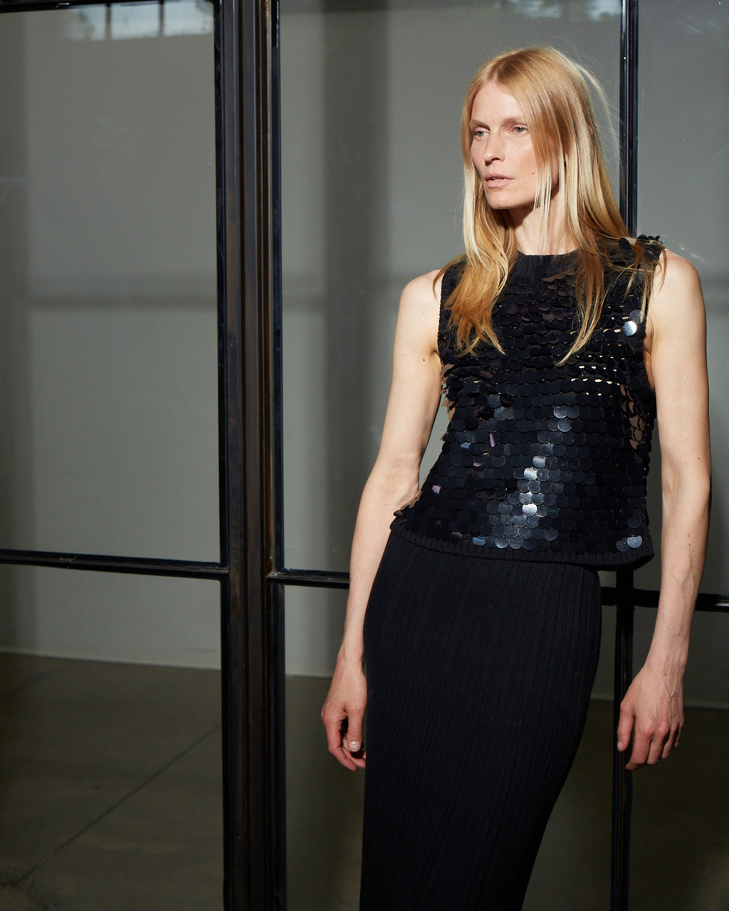 Cora Sequin-Embellished Cotton Tank