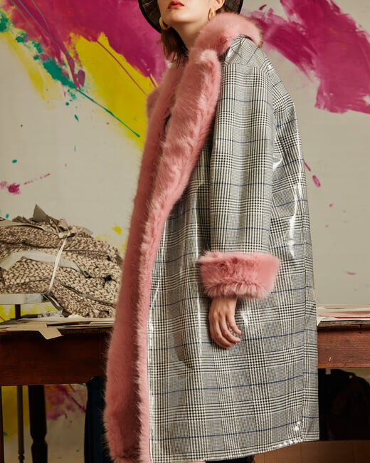 Fur Trimmed Psycho Trend Coat