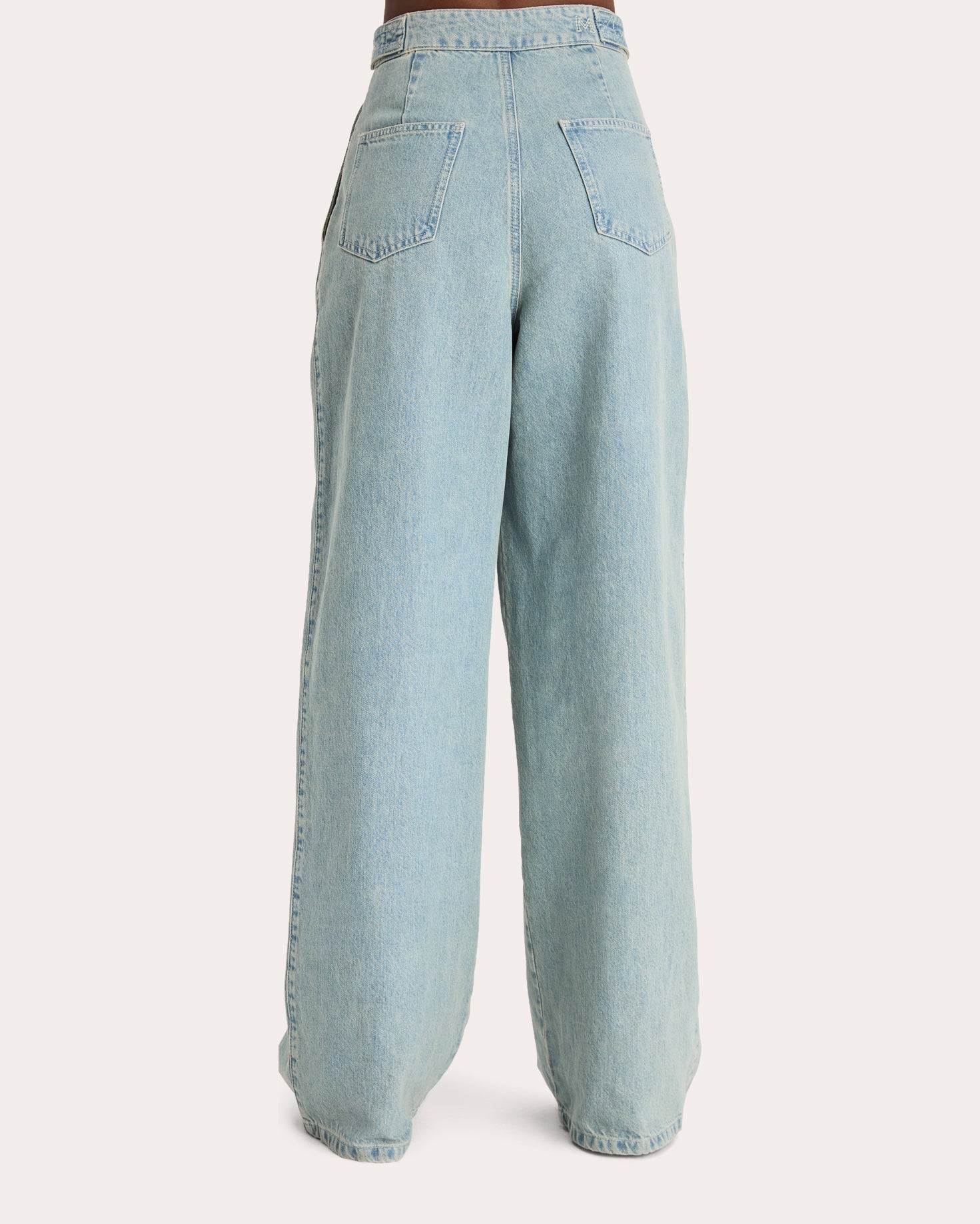 Tribeca Pleated Denim Barrel Jeans