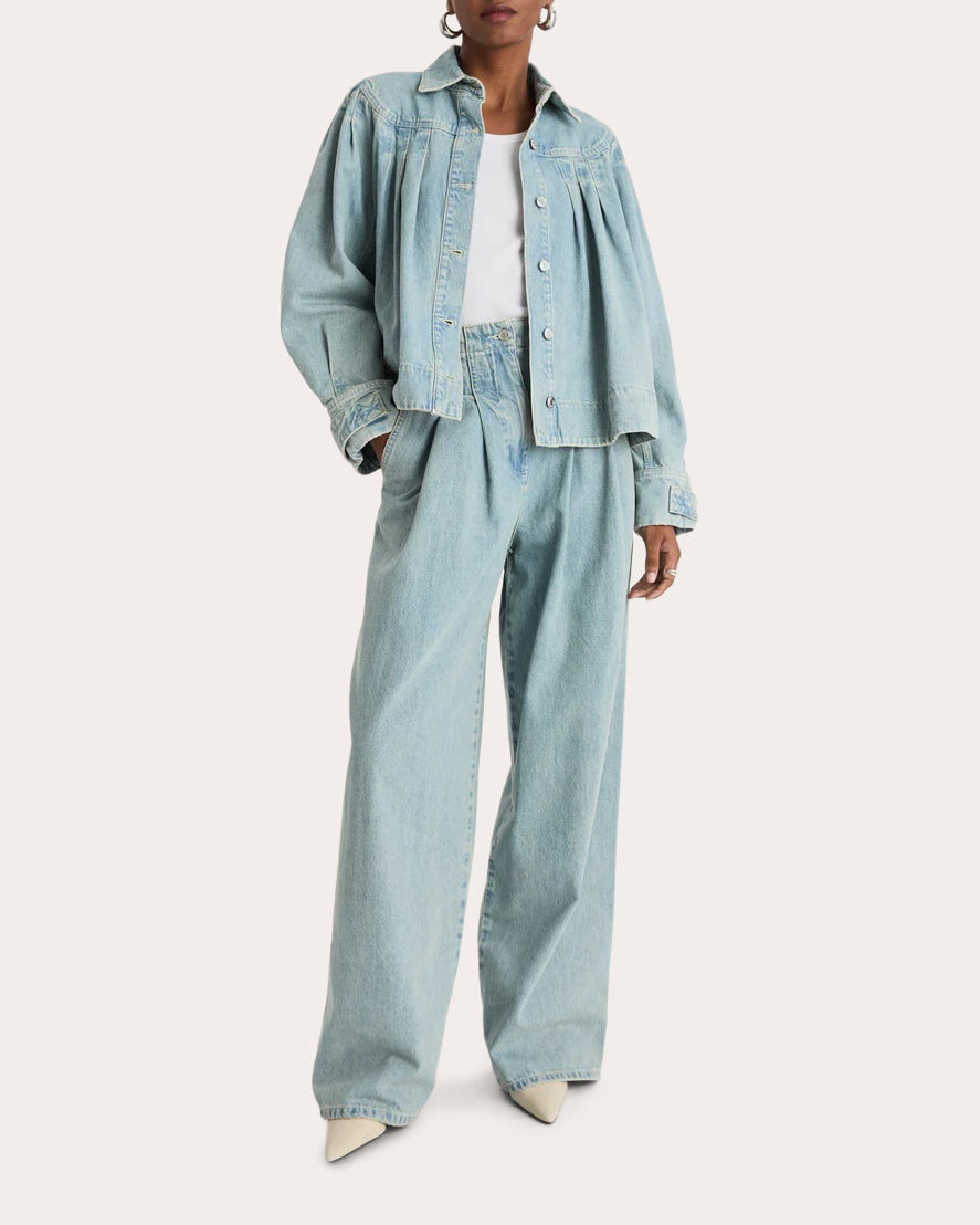 Easton Pleated Denim Jacket