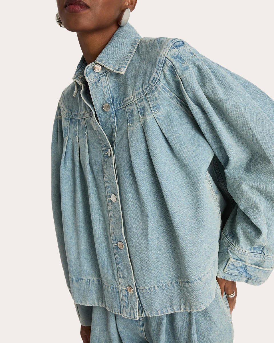 Easton Pleated Denim Jacket