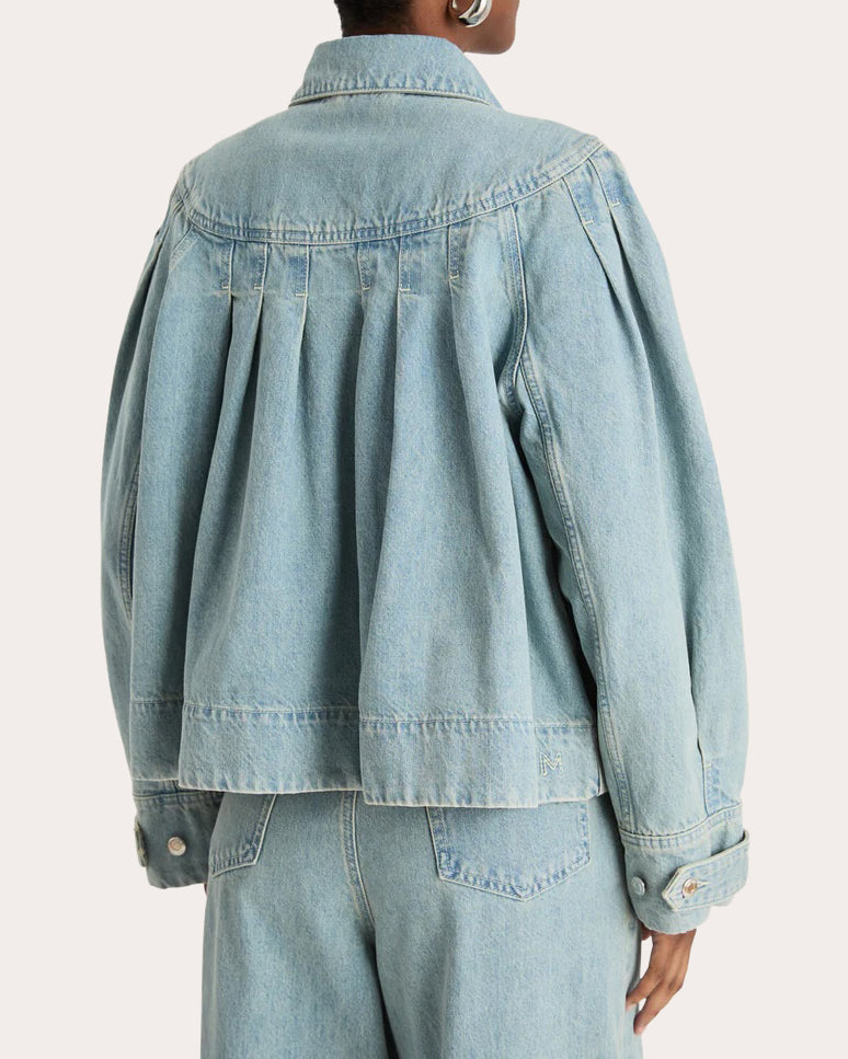 Easton Pleated Denim Jacket