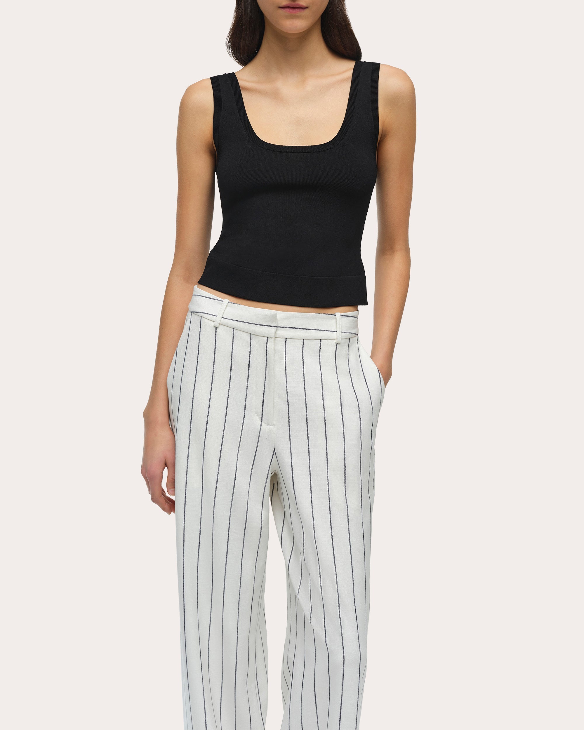 Tavar Stripe Straight-Leg Pants