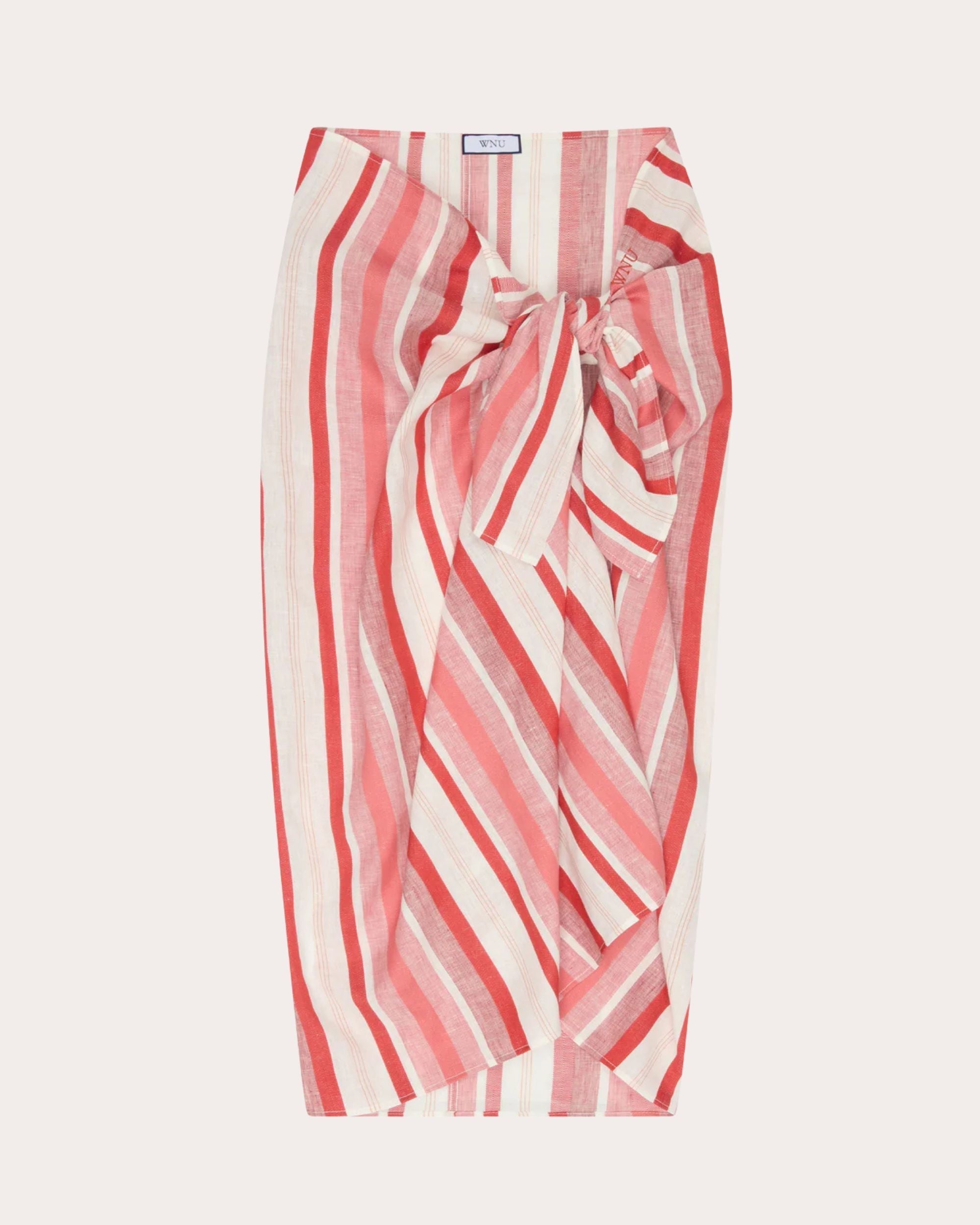 Striped Linen-Cotton Blend Sarong