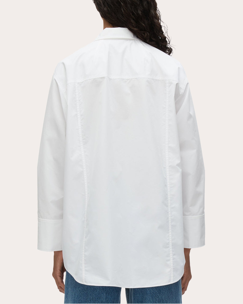 Oversized Ruffle-Trimmed Cotton Blend Shirt