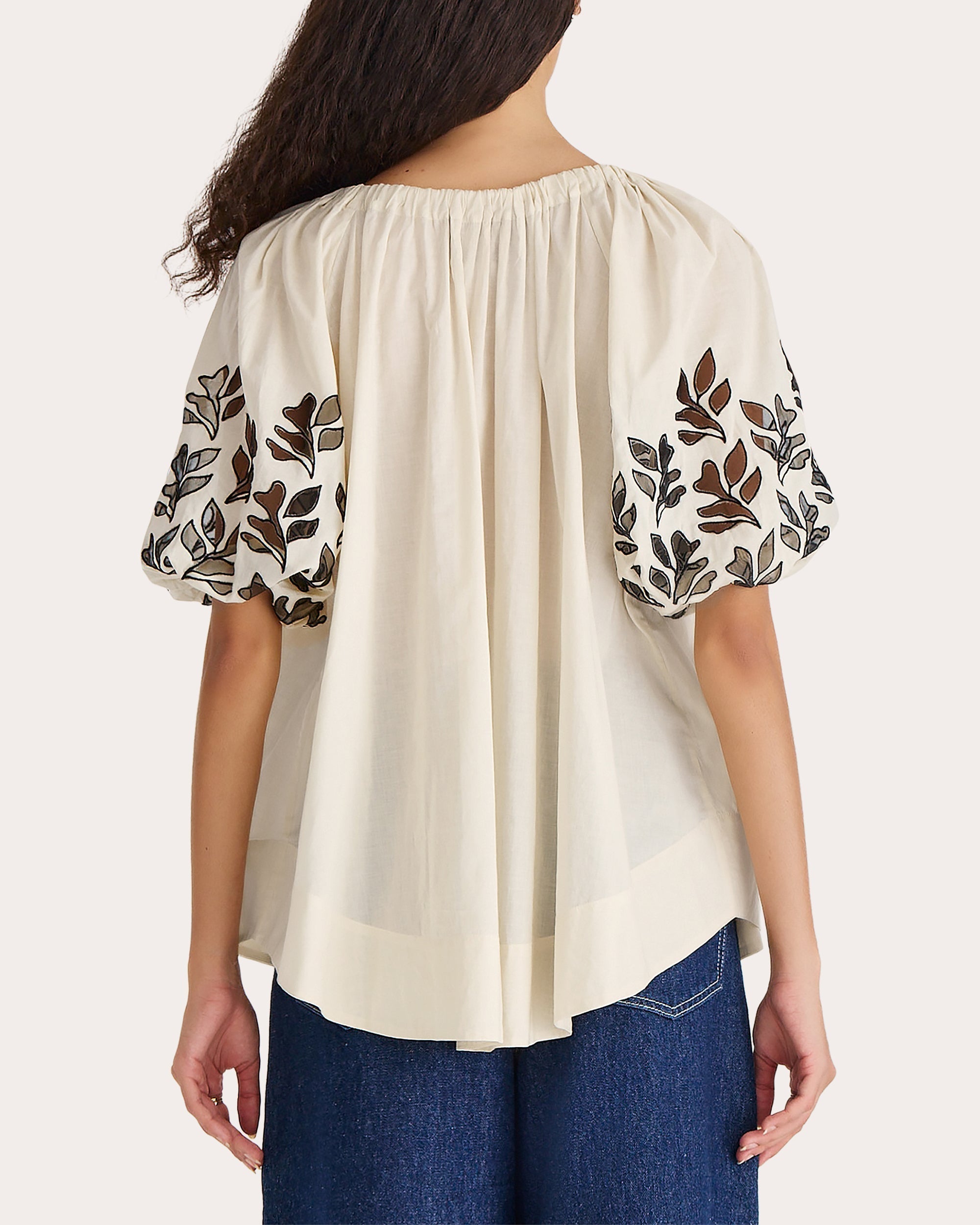 Lumi Embroidered Cotton Voile Top