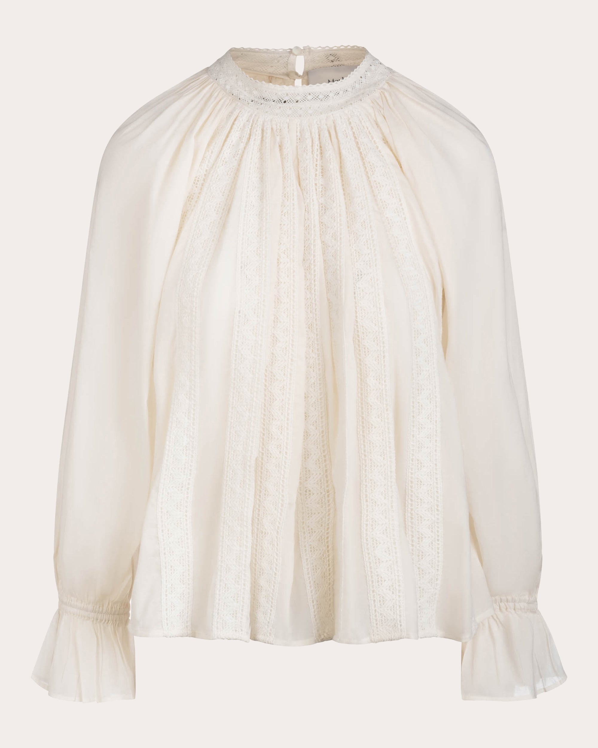 Maija Lace Trimmed Cotton Voile Top