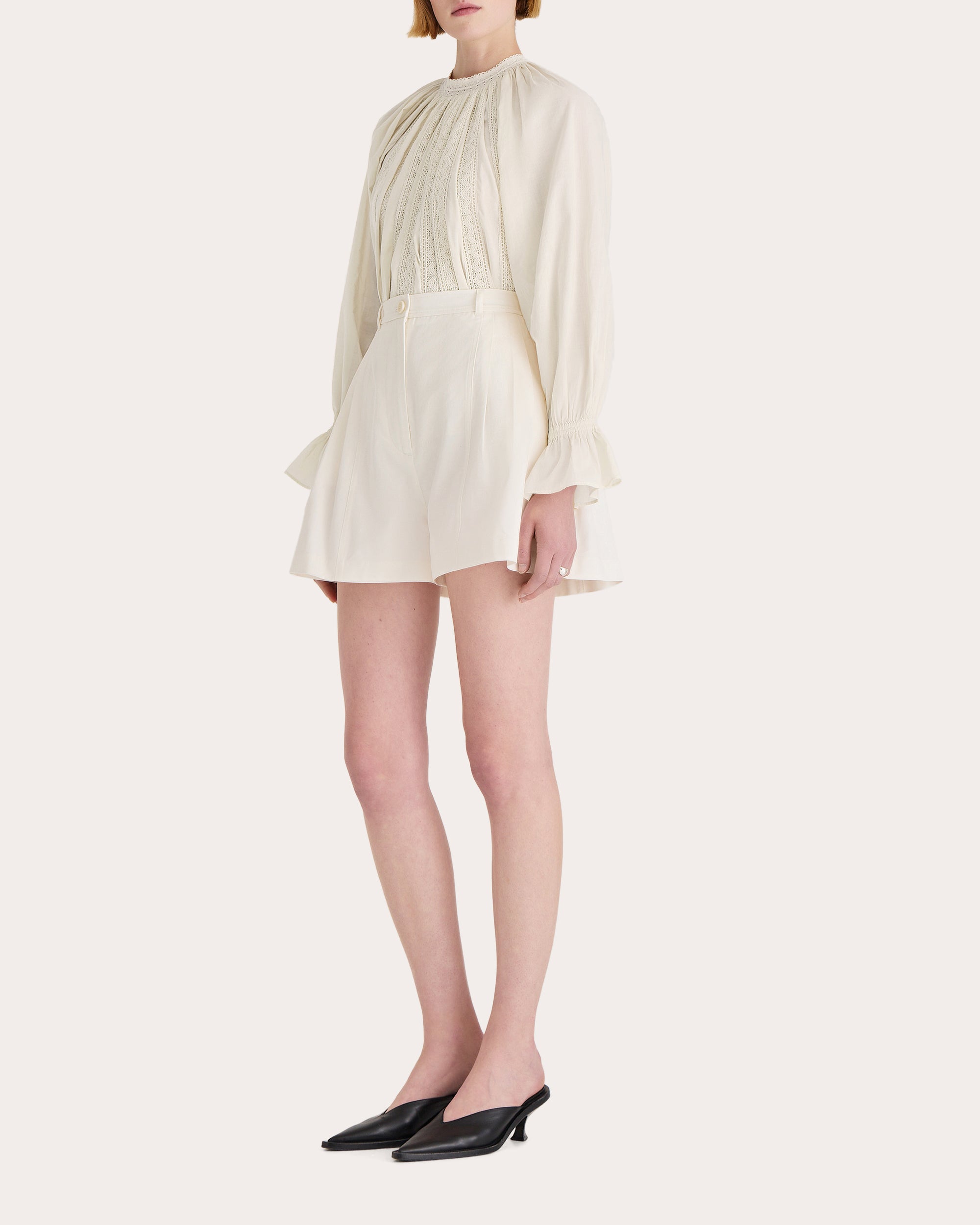 Maija Lace Trimmed Cotton Voile Top