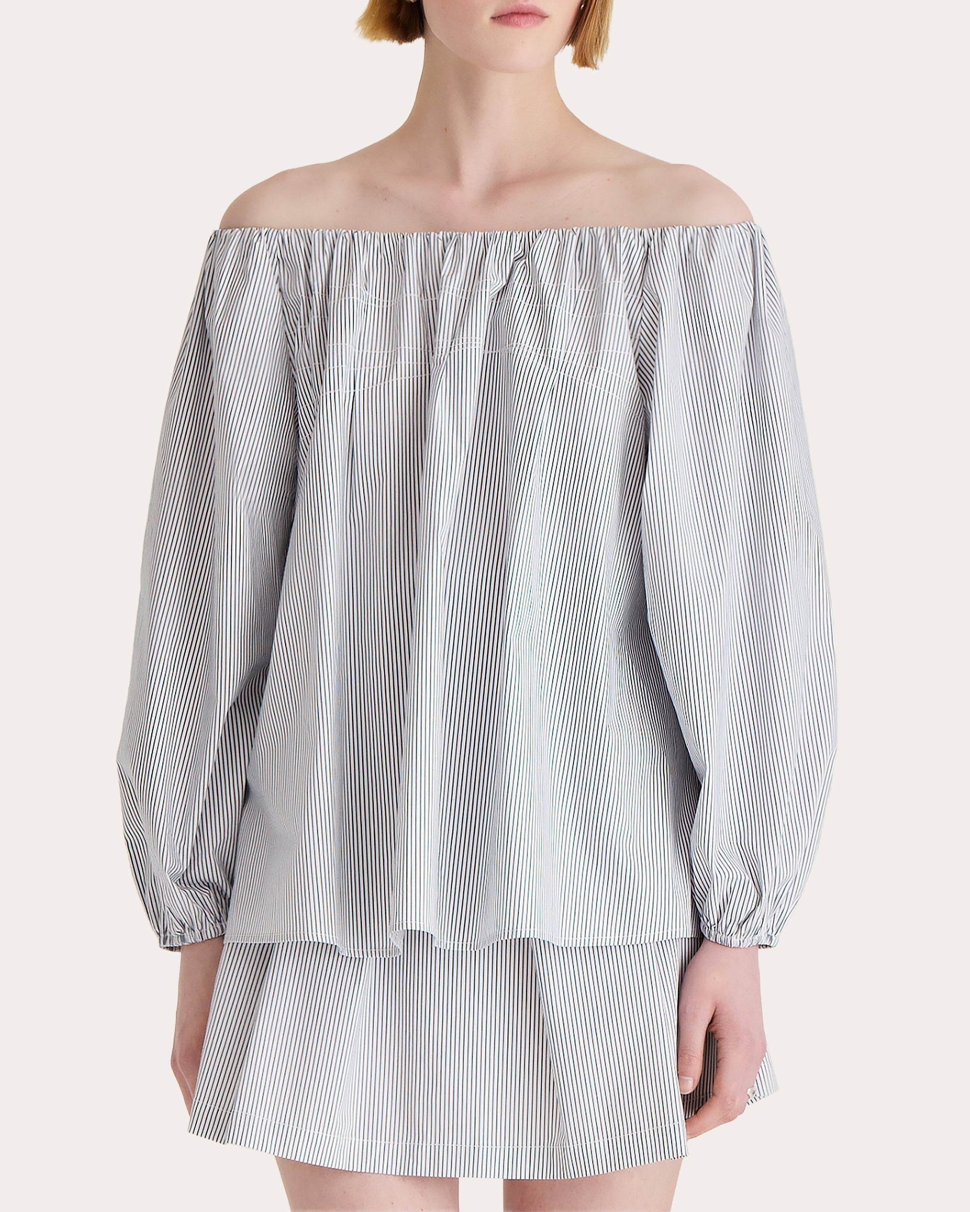 Kaiya Pleated Off-Shoulder Top