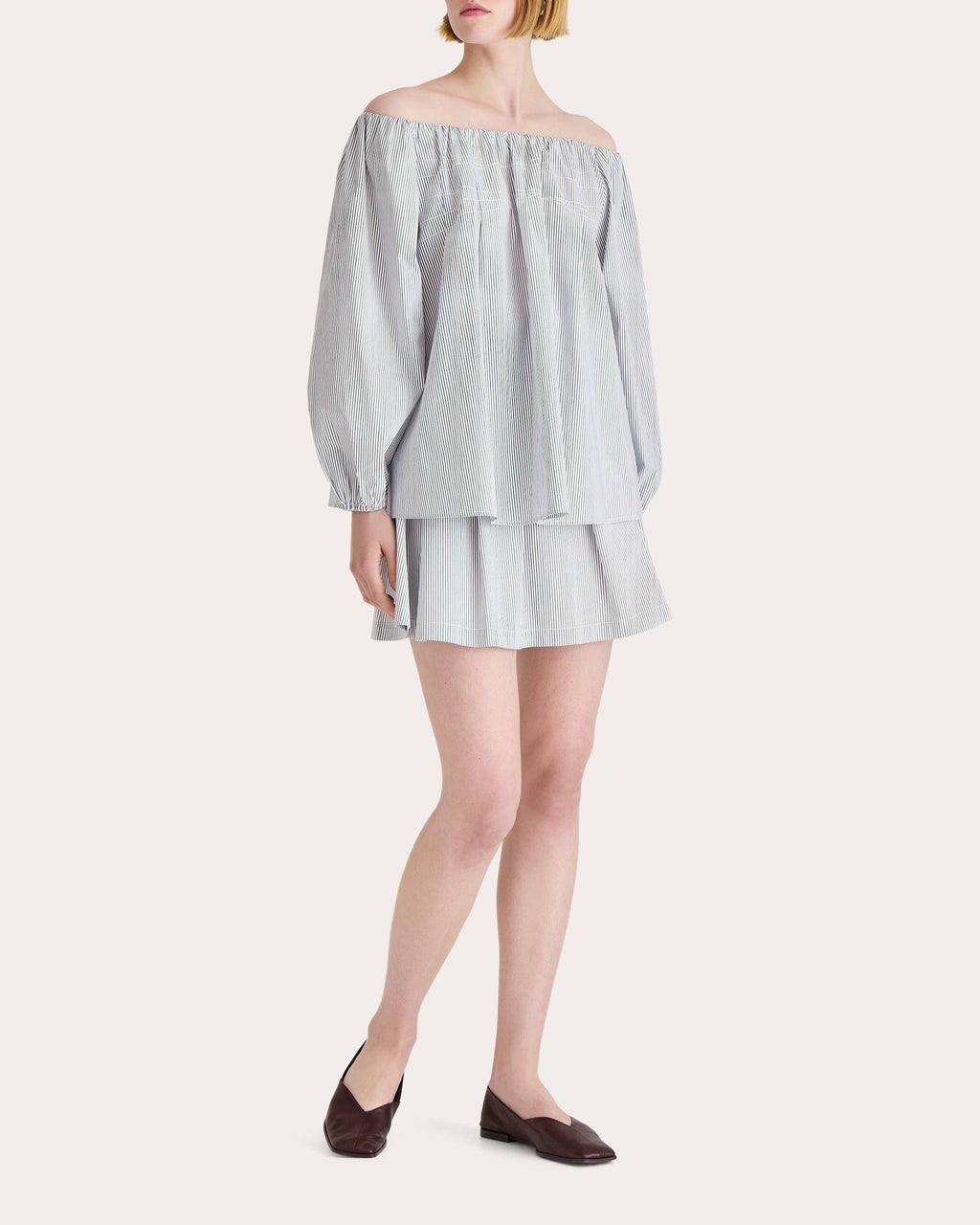 Kaiya Pleated Off-Shoulder Top