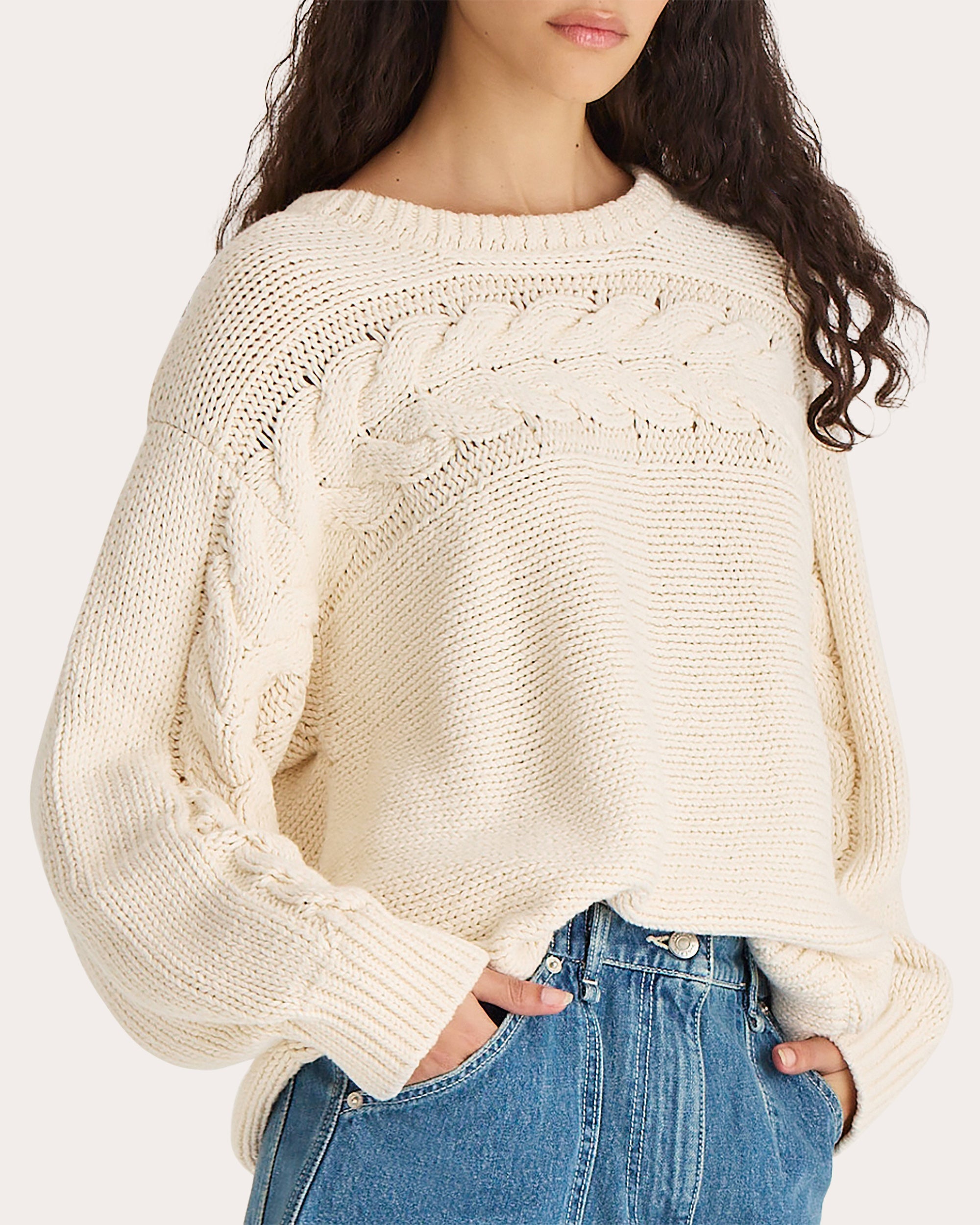 Serin Cable Knit Cotton Sweater