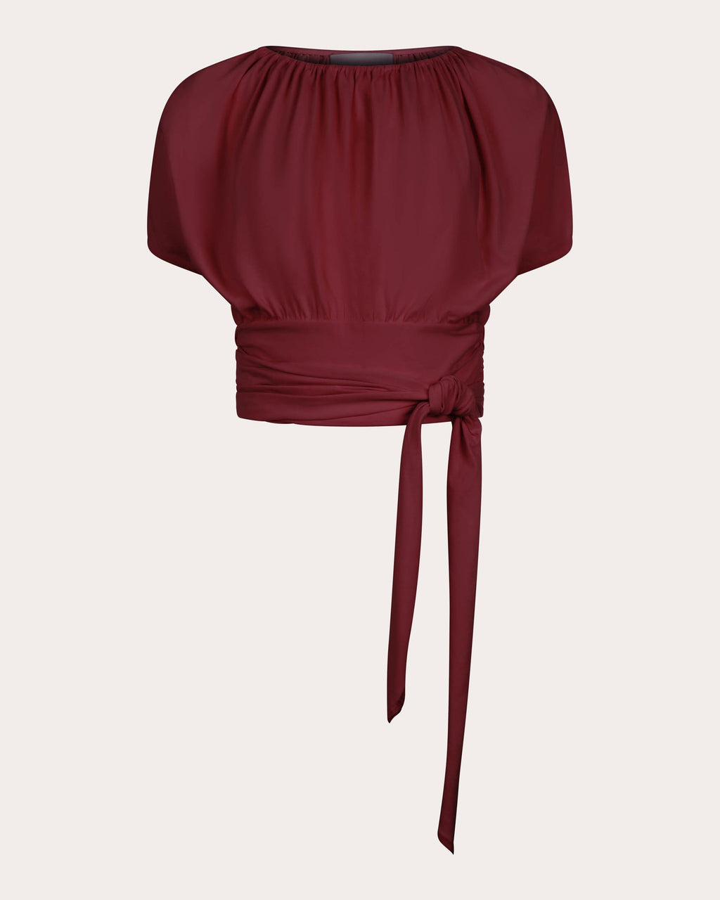 Mai Cropped Gathered Cotton Jersey Top
