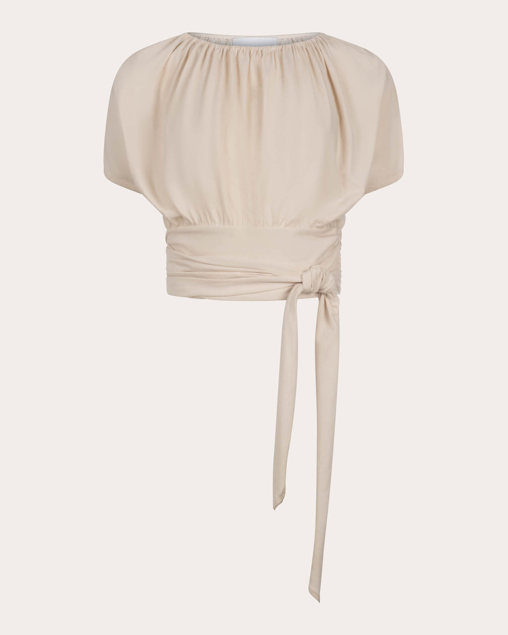 Mai Cropped Gathered Cotton Jersey Top