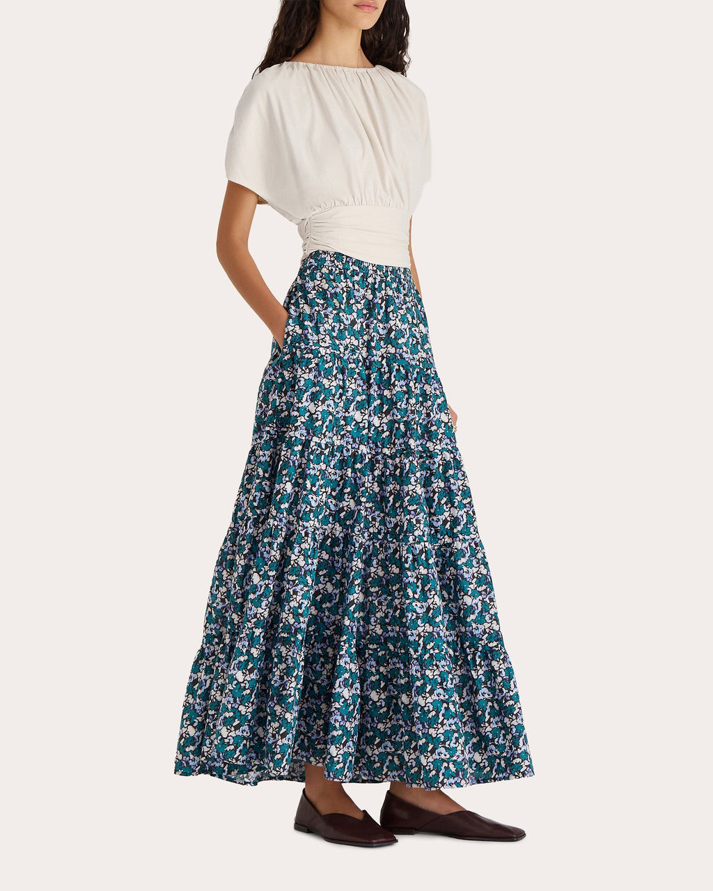 Mai Cropped Gathered Cotton Jersey Top