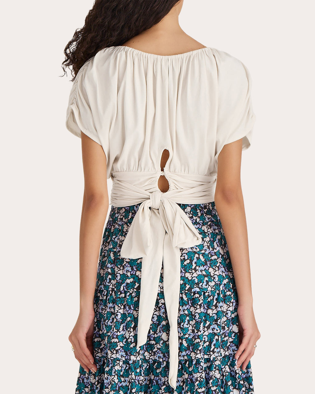 Mai Cropped Gathered Cotton Jersey Top