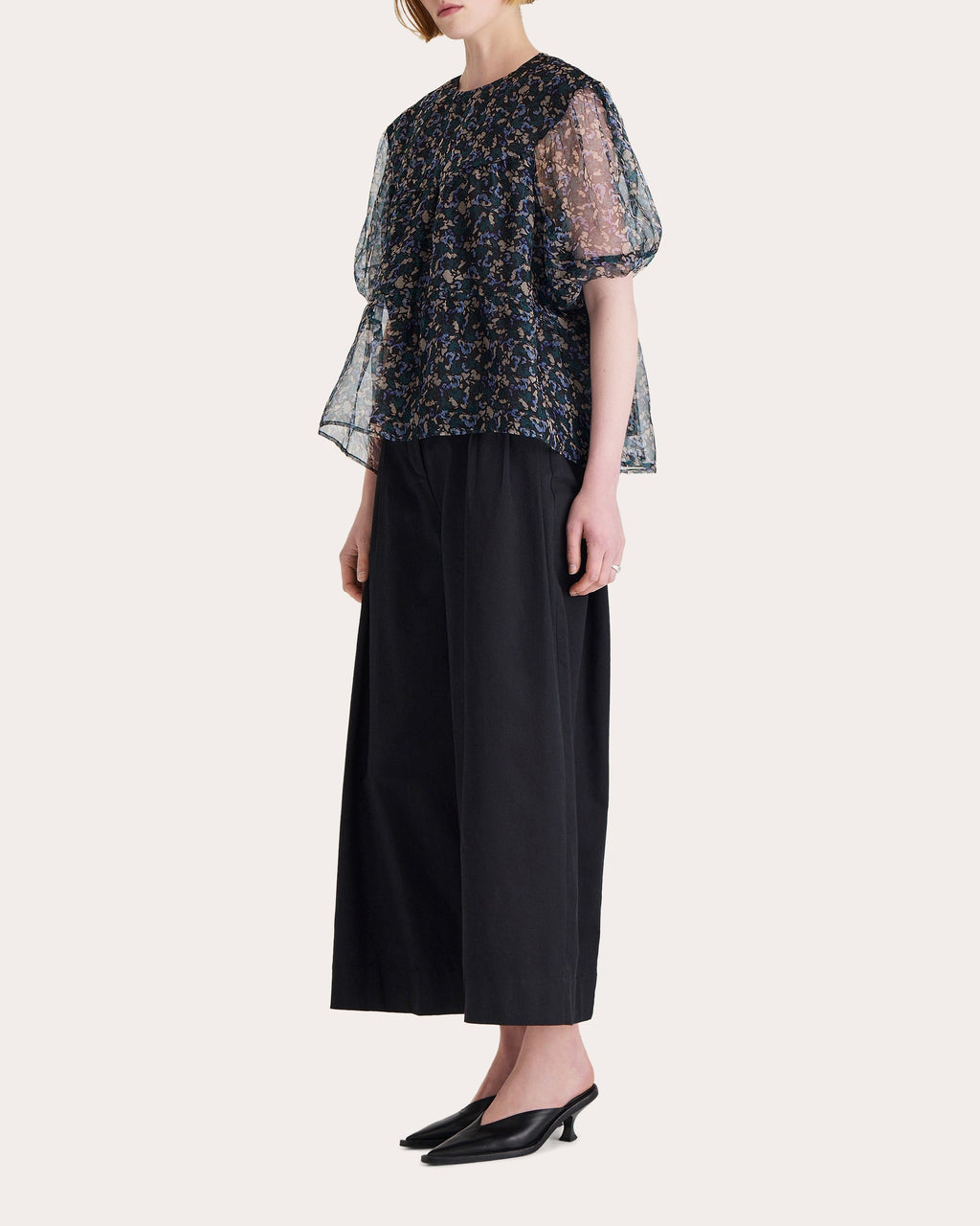Paraiso Tiered Printed Silk Chiffon Top