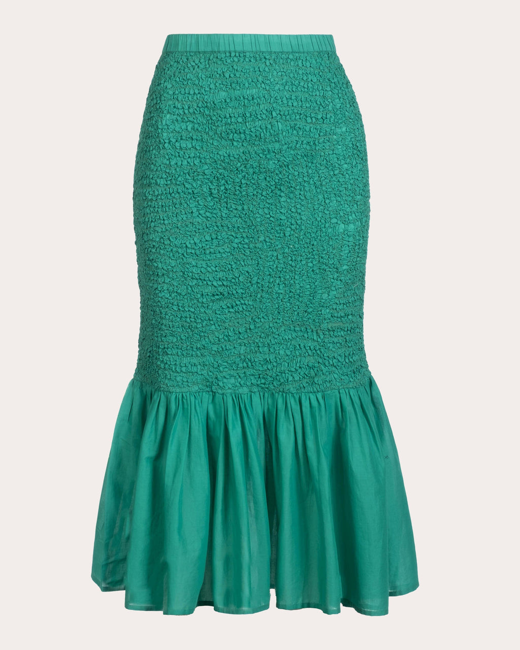Miyu Smocked Cotton Voile Skirt