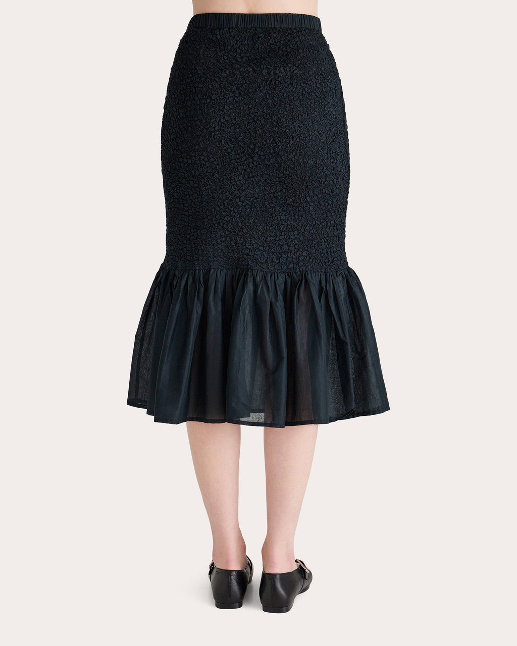 Miyu Smocked Cotton Voile Skirt