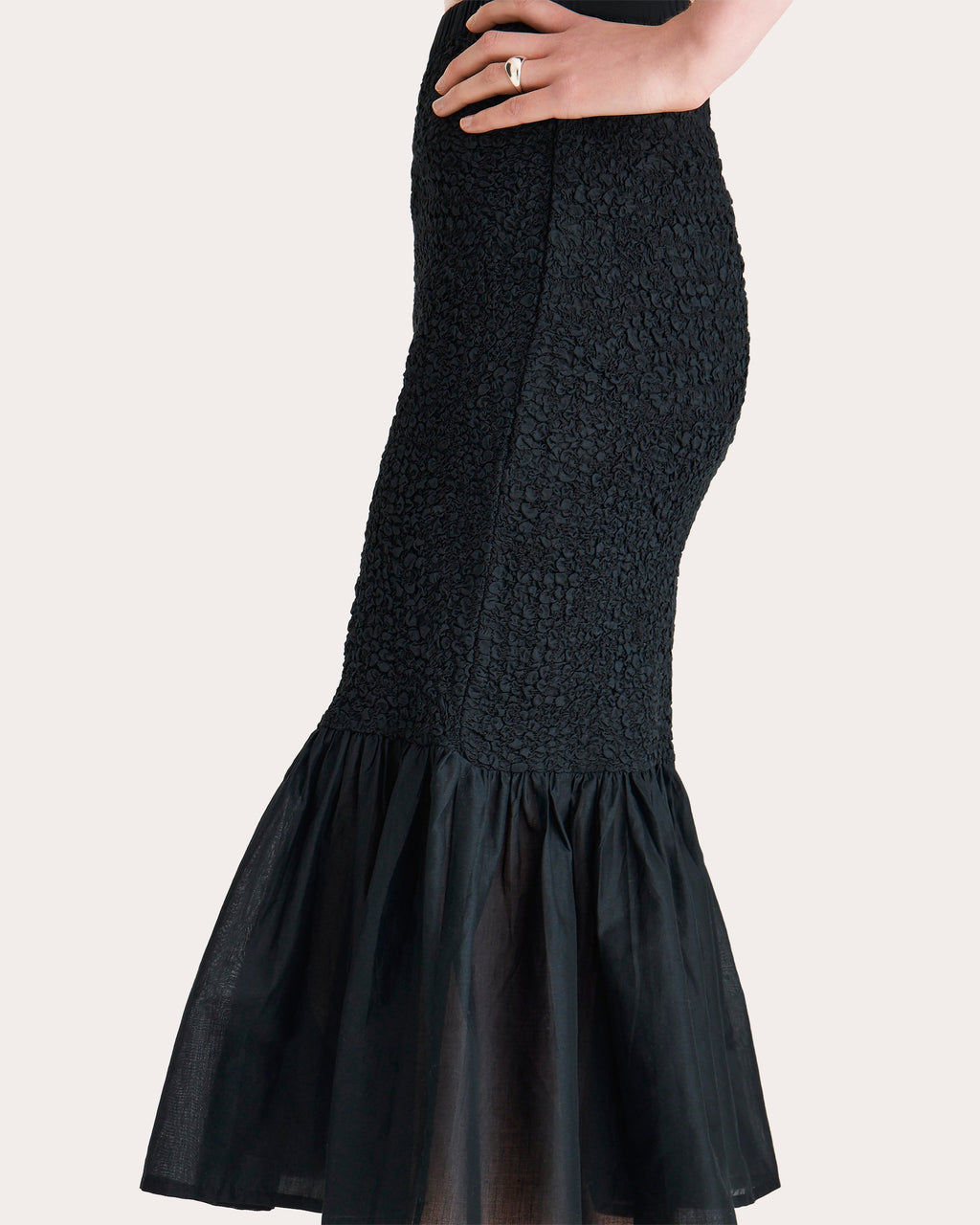 Miyu Smocked Cotton Voile Skirt