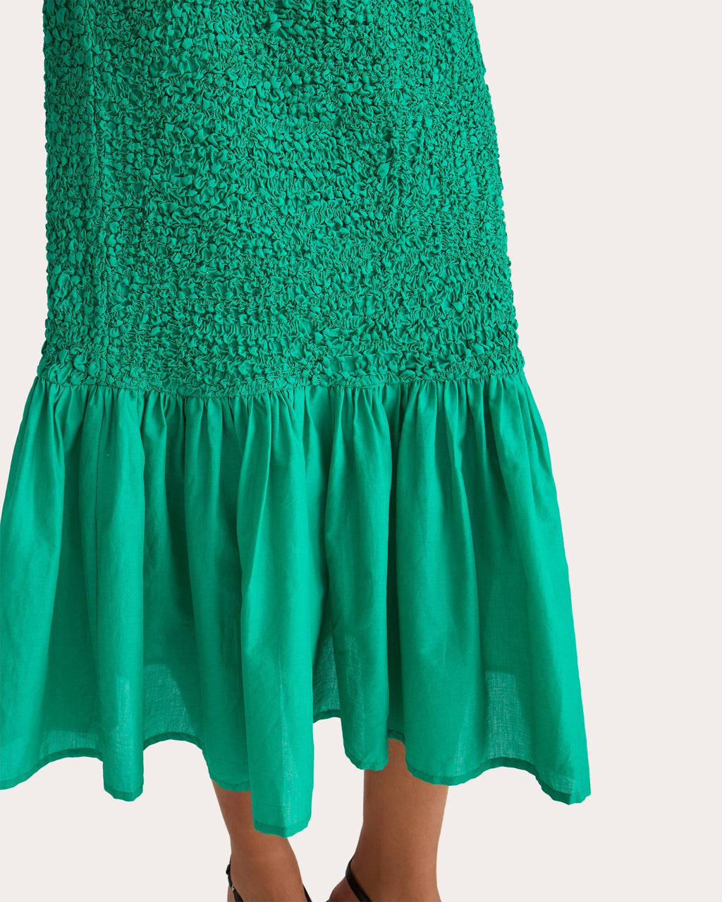 Miyu Smocked Cotton Voile Skirt