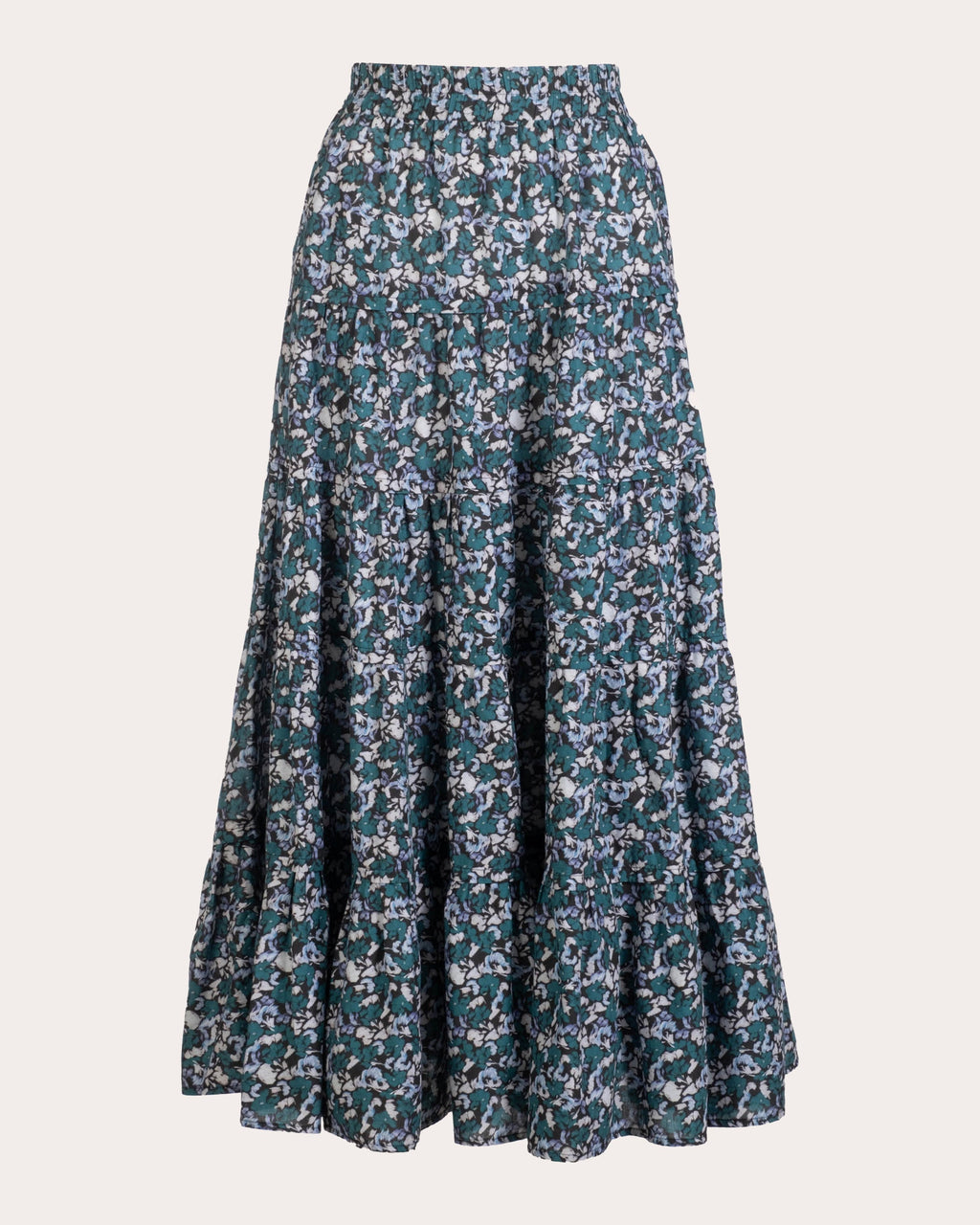 Hana Tiered Printed Cotton Maxi Skirt