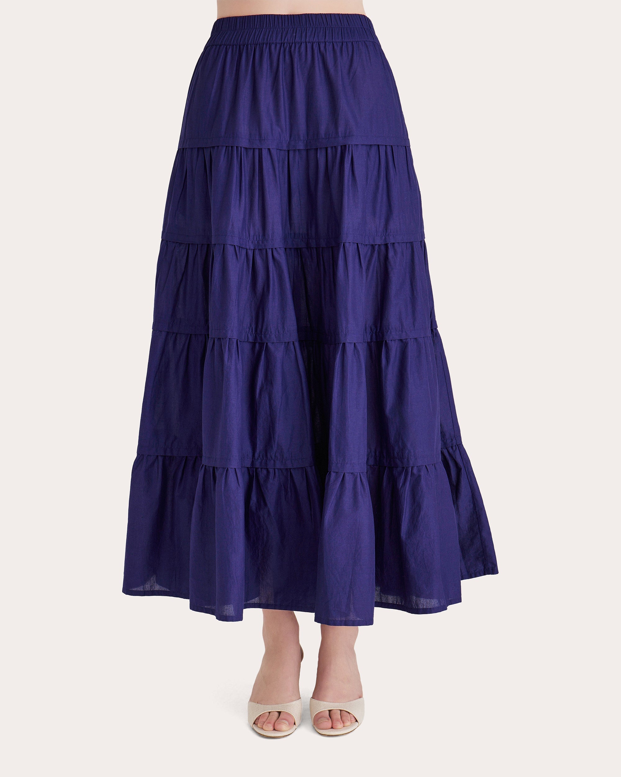 Hana Tiered Cotton Maxi Skirt
