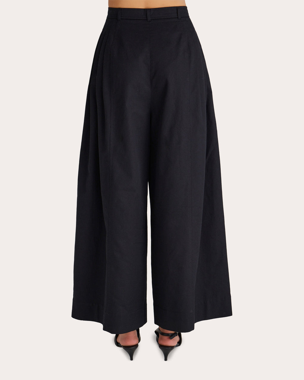 Yuna Pleated Cotton-Linen Blend Twill Wide-Leg Pants