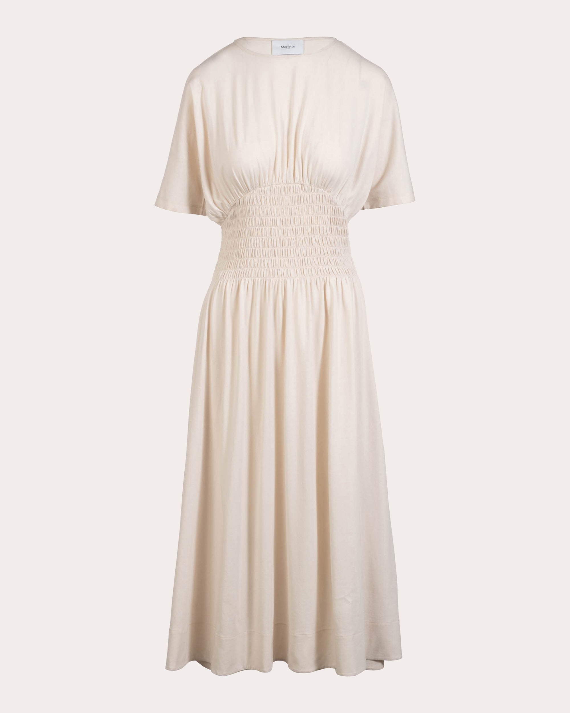 Gallen Smocked Cotton Jersey Midi Dress