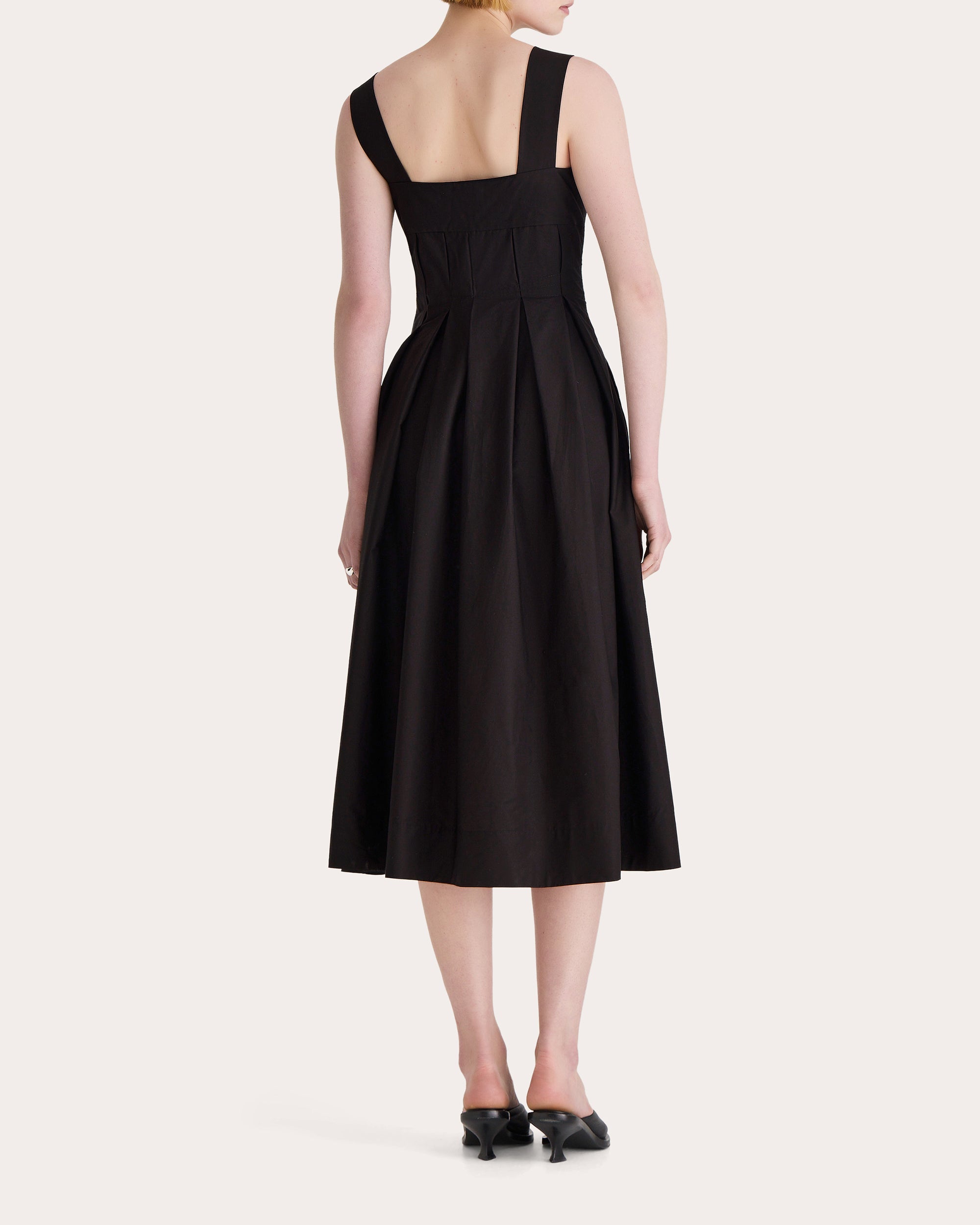 Nara Pleated Cotton Poplin Midi Dress