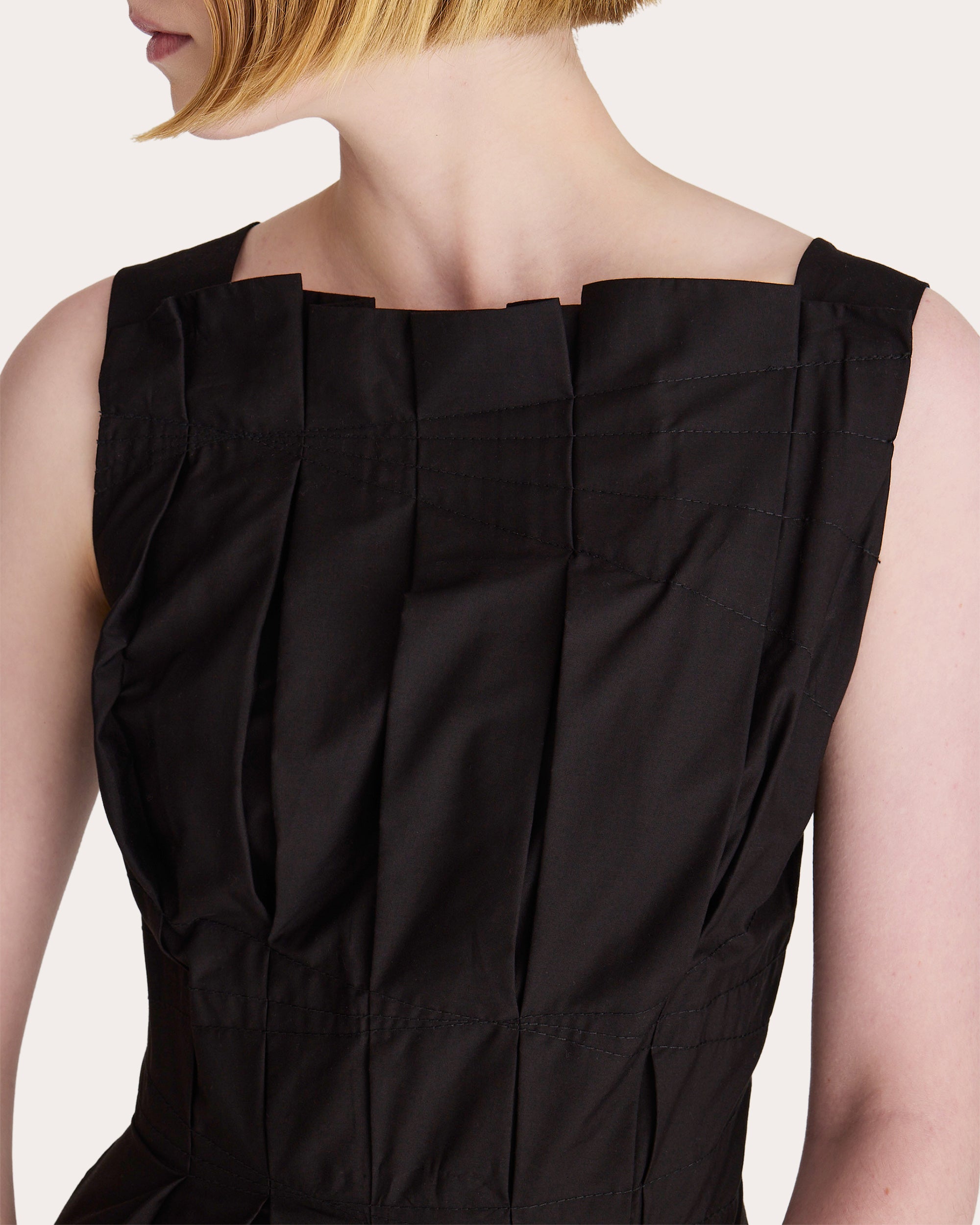 Nara Pleated Cotton Poplin Midi Dress