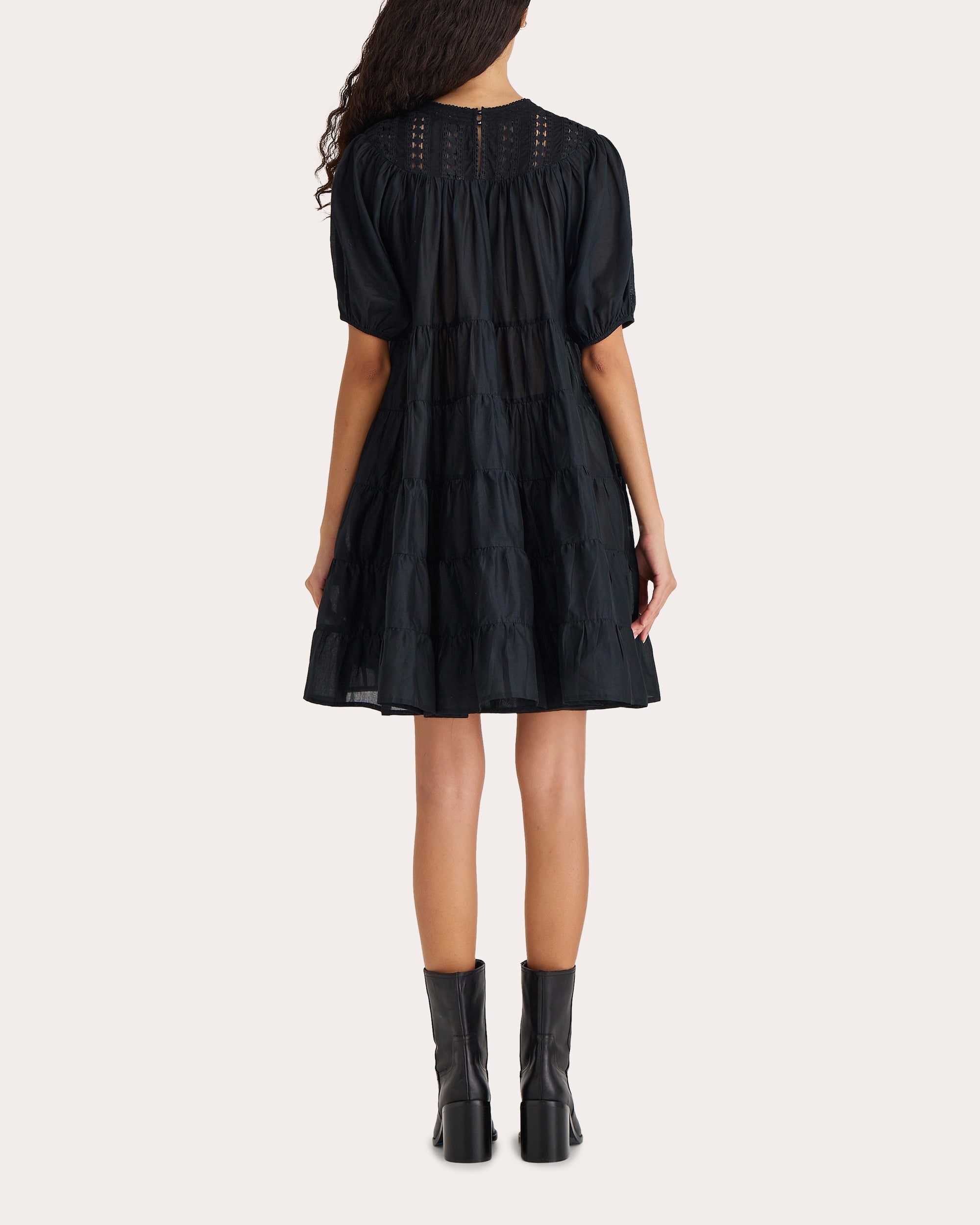 Estelle Tiered Cotton Voile Mini Dress