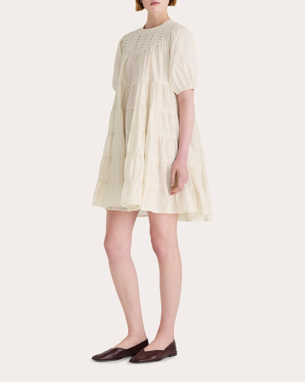 Estelle Tiered Voile Mini Dress
