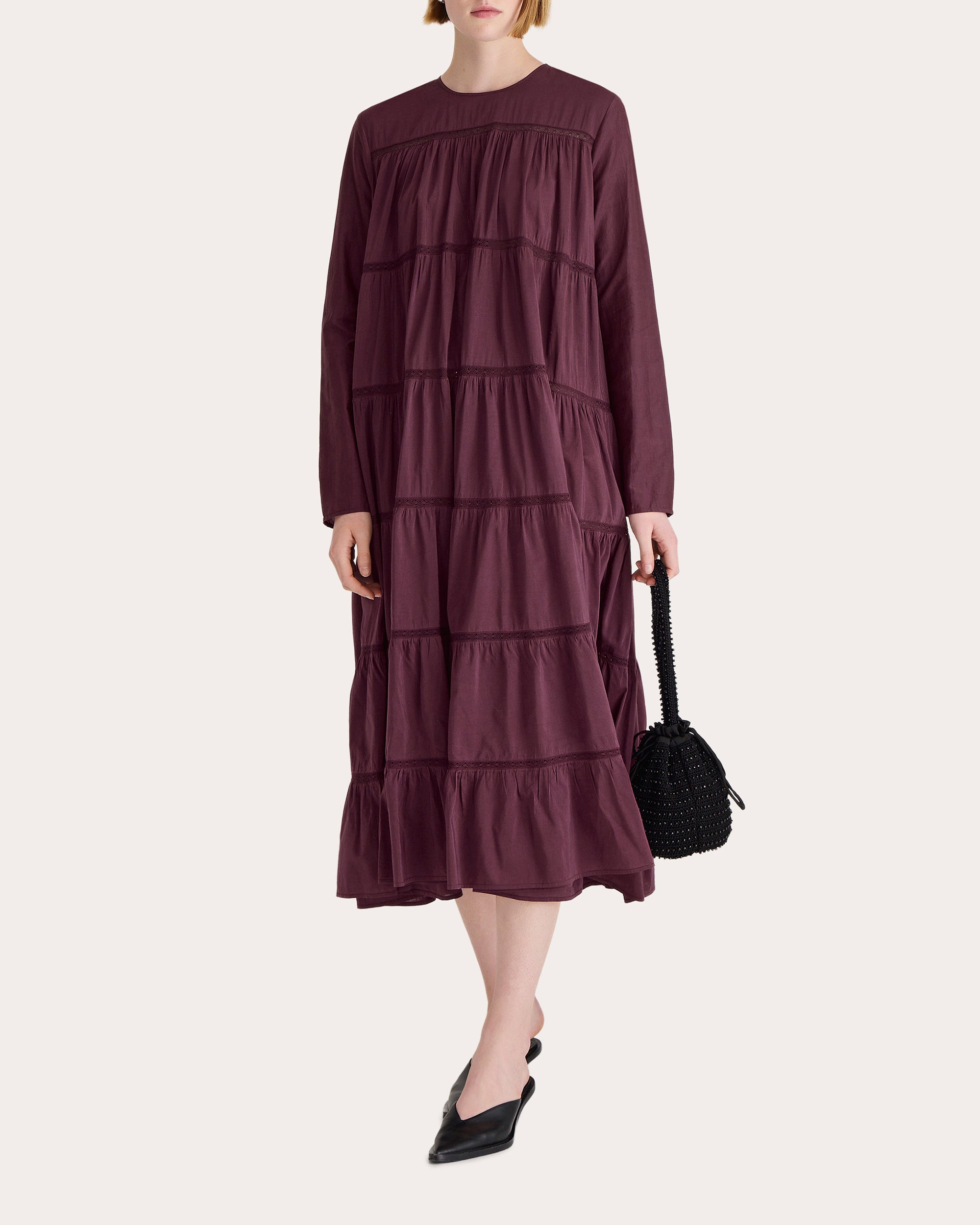 Maida Tiered Cotton-Silk Blend Midi Dress