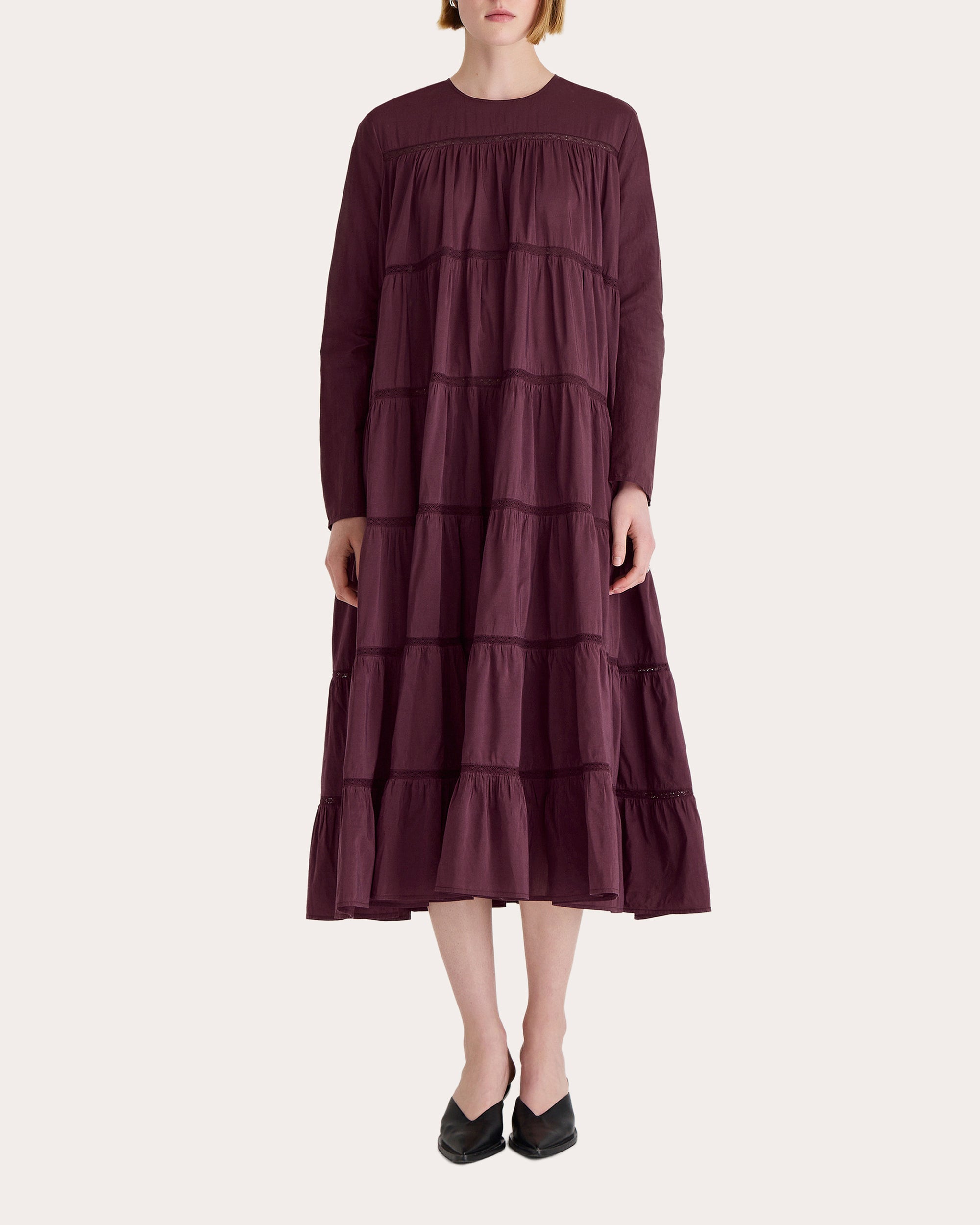 Maida Tiered Cotton-Silk Blend Midi Dress