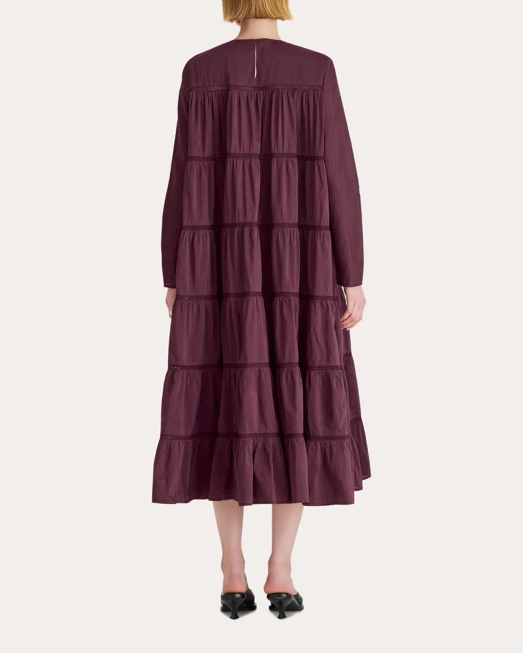 Maida Tiered Cotton-Silk Blend Midi Dress