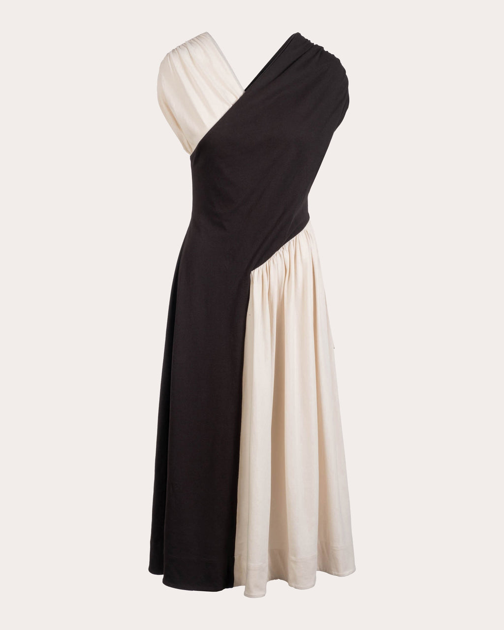 Hinoki Gathered Twist Effect Cotton Jersey Midi Dress