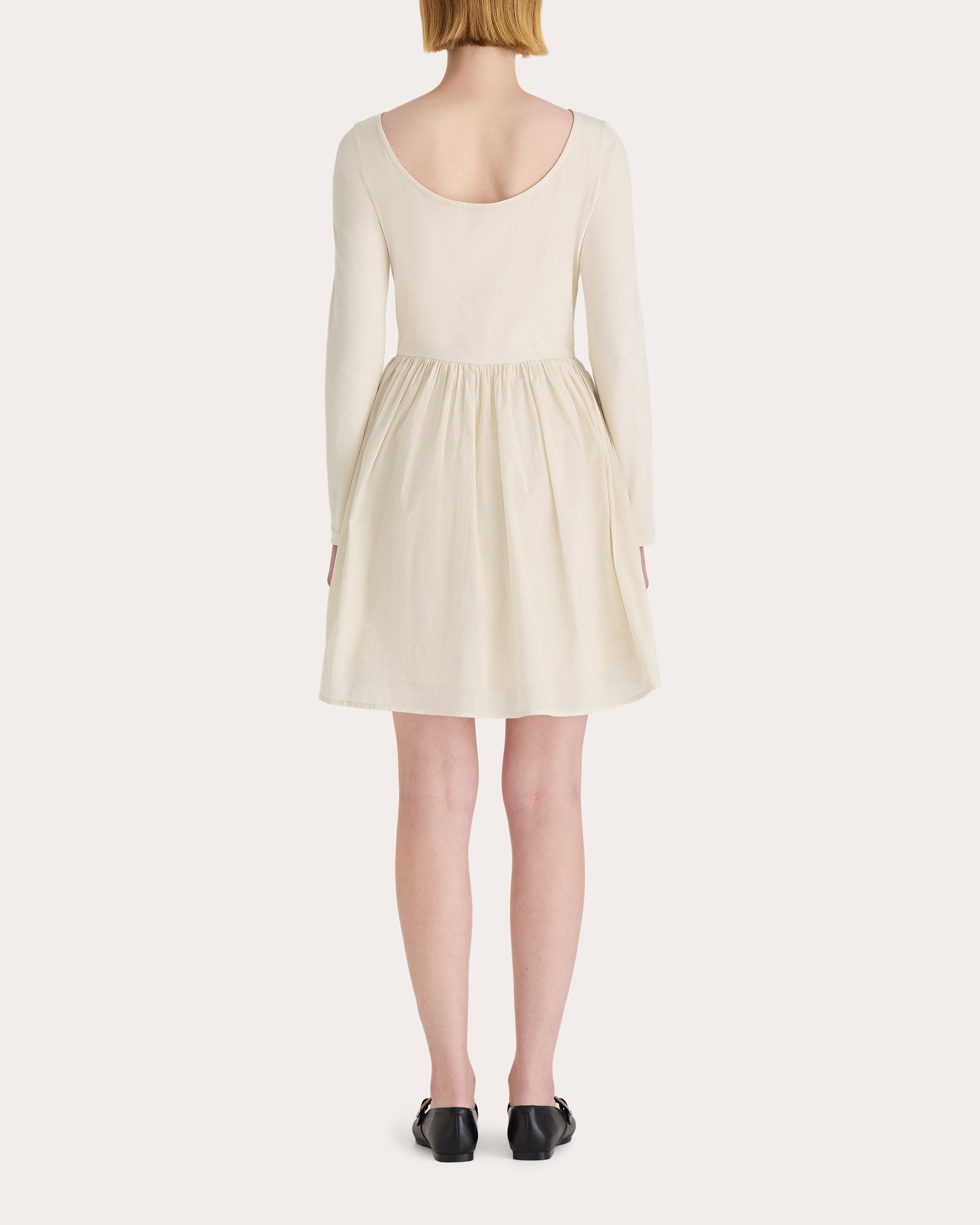 Ilara Gathered Cotton Voile Mini Dress