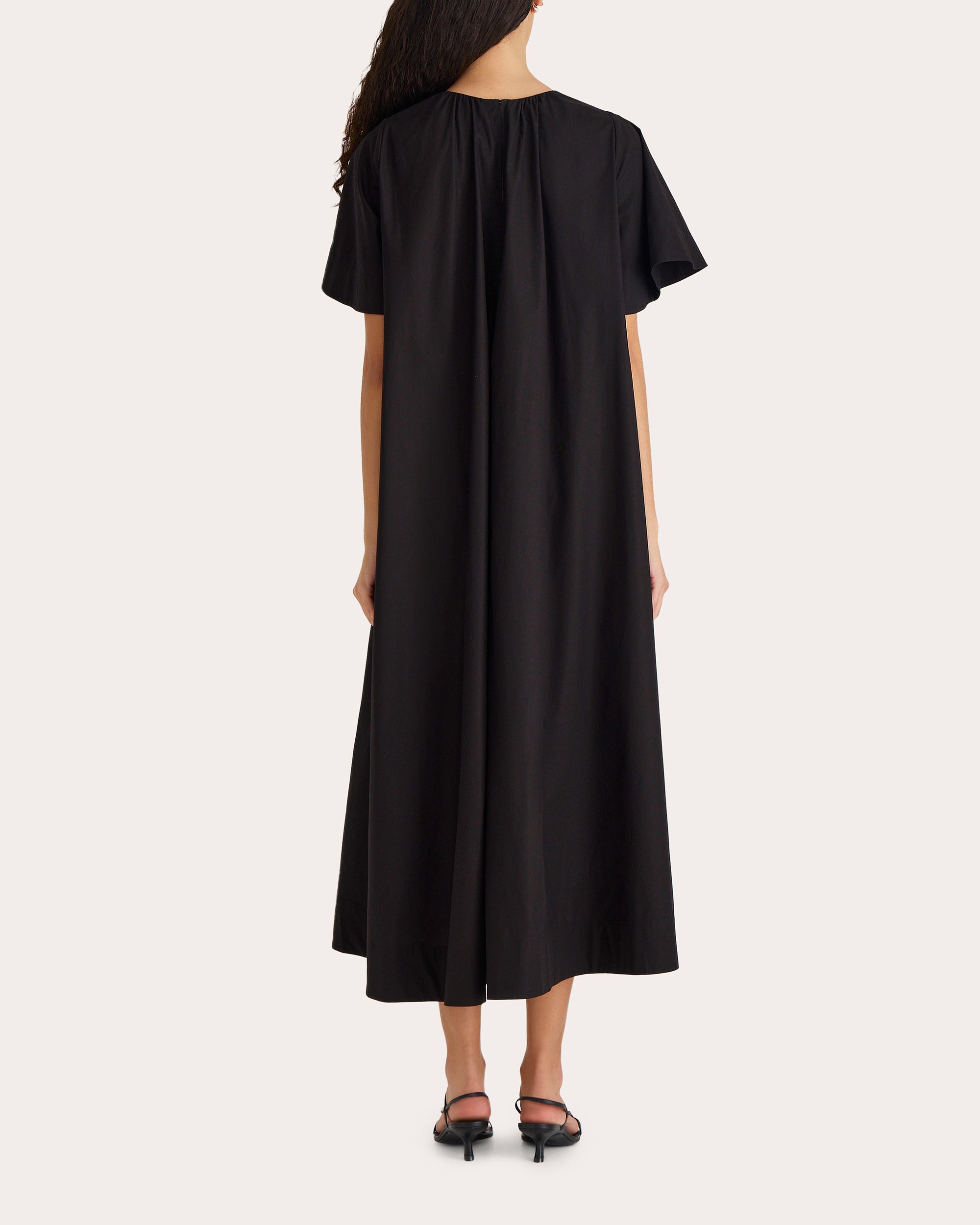 Yume Pleated Cotton Poplin Midi Dress