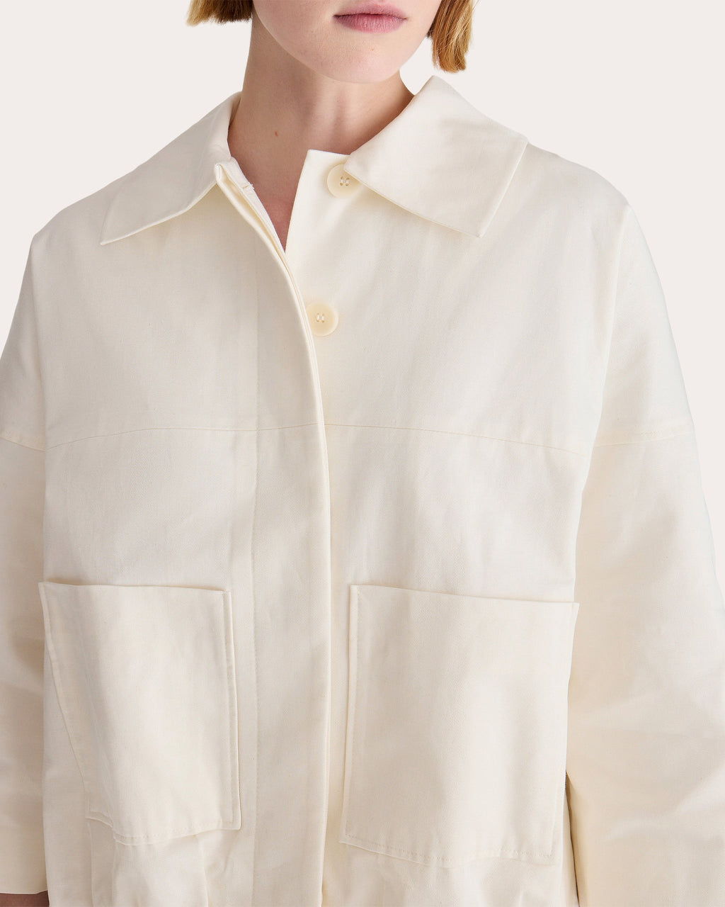Solara Cotton-Linen Blend Twill Jacket