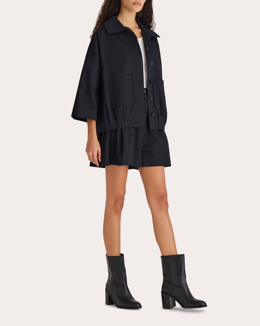 Solara Cotton-Linen Blend Twill Jacket