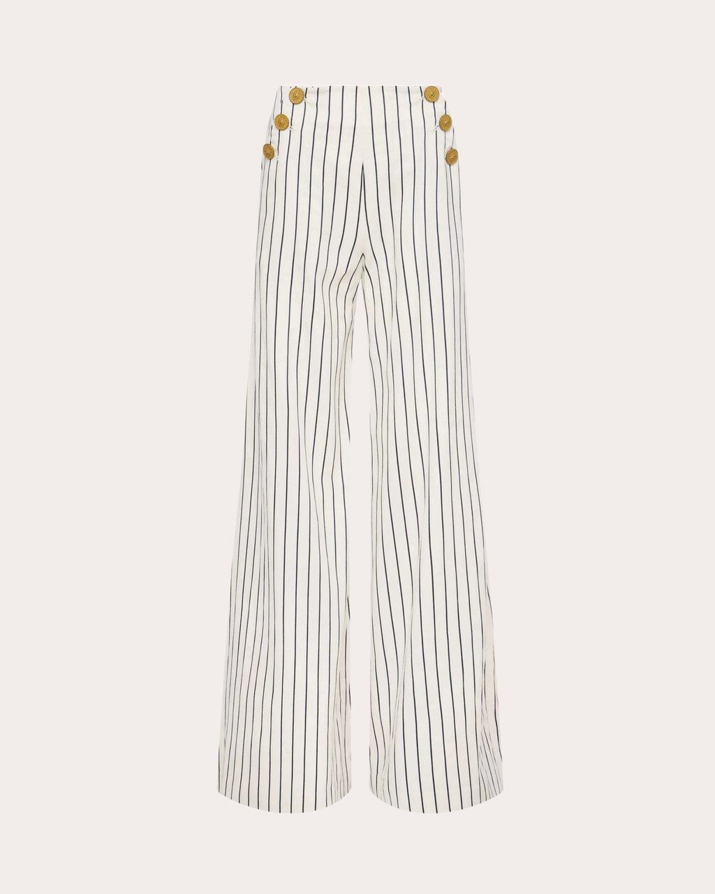 Kingston Pinstripe Wide-Leg Sailor Pants