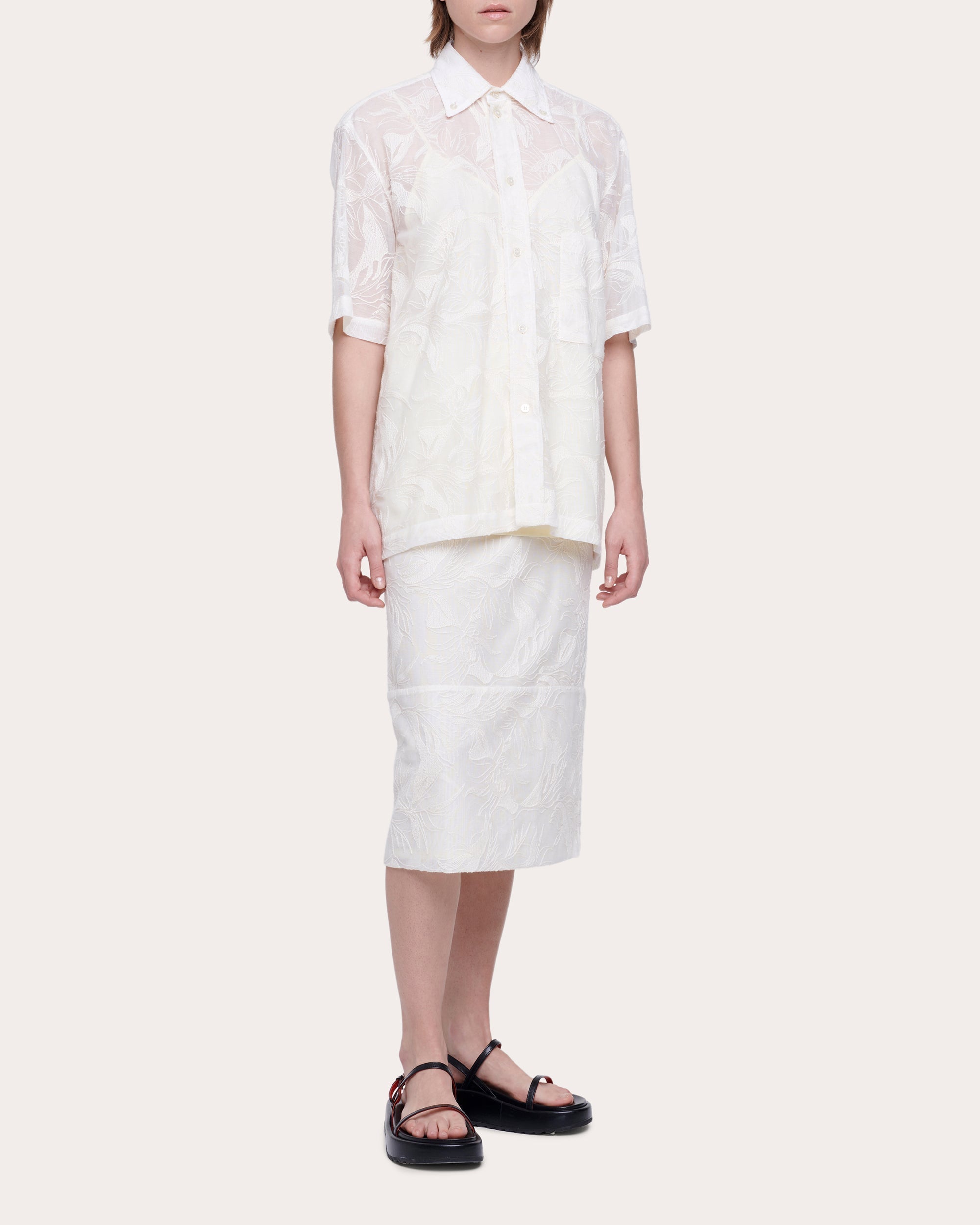Floral-Lace Shirt