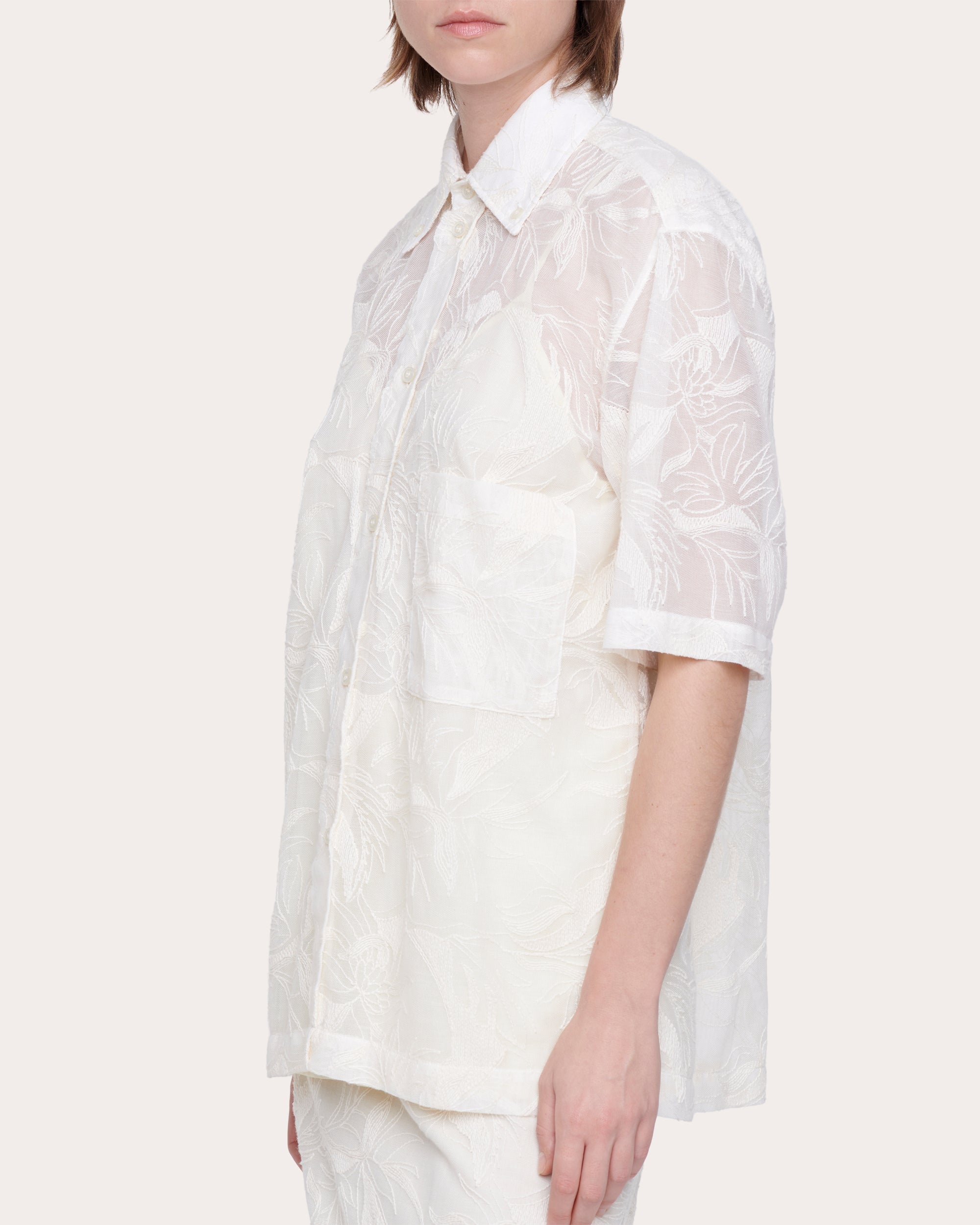 Floral-Lace Shirt