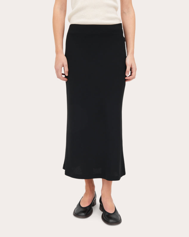 Noelle Linen-Mesh Midi Skirt