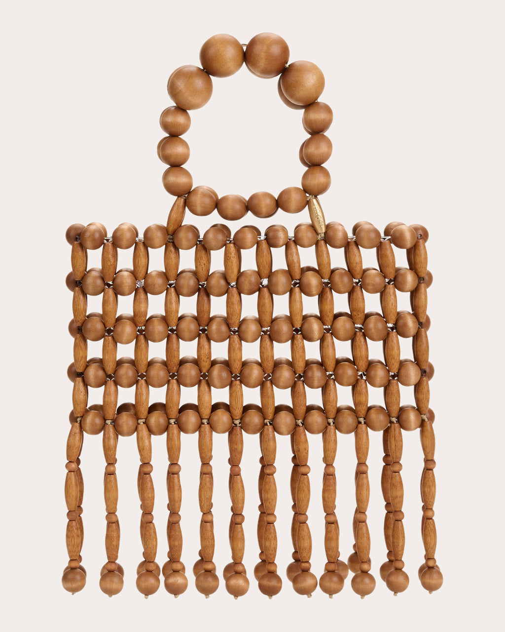 Clara Beaded Wood Handbag