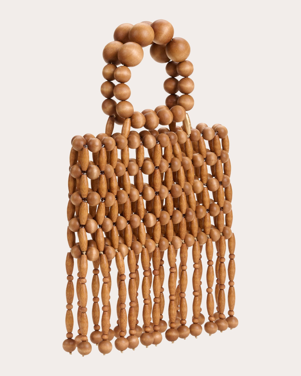 Clara Beaded Wood Handbag