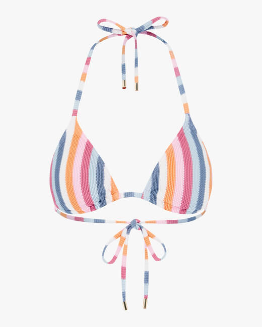 Rainbow String Triangle Bikini Top